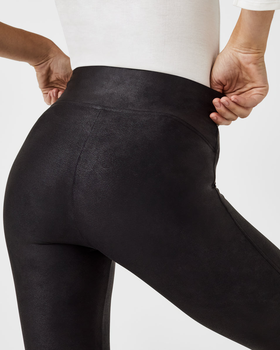 SPANXshape Faux Leather Fleece Lined Leggings