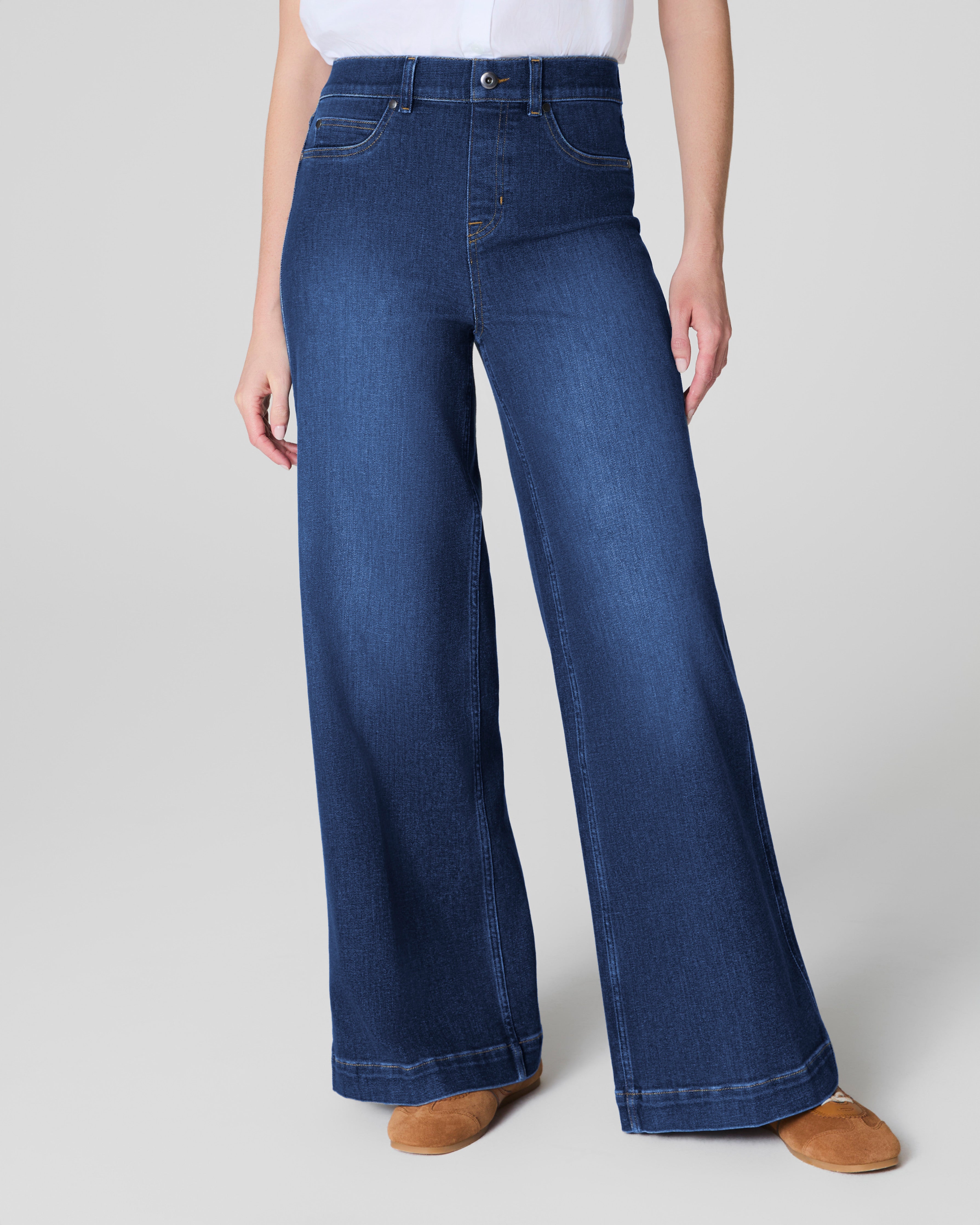 SPANXshape™ Wide-Leg Jeans – Authentic Blue