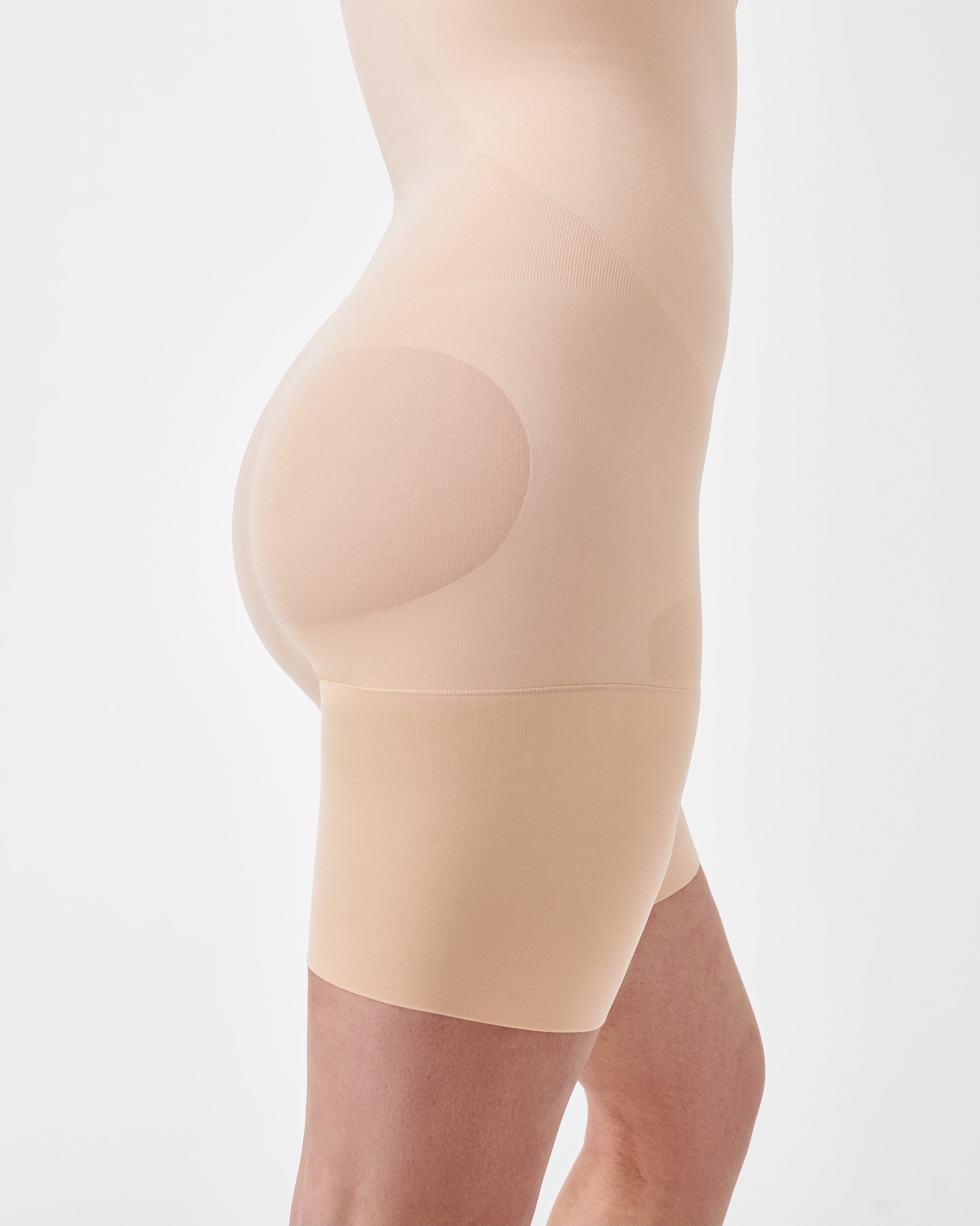 Power Sculpting Open-Bust Mid-Thigh Bodysuit