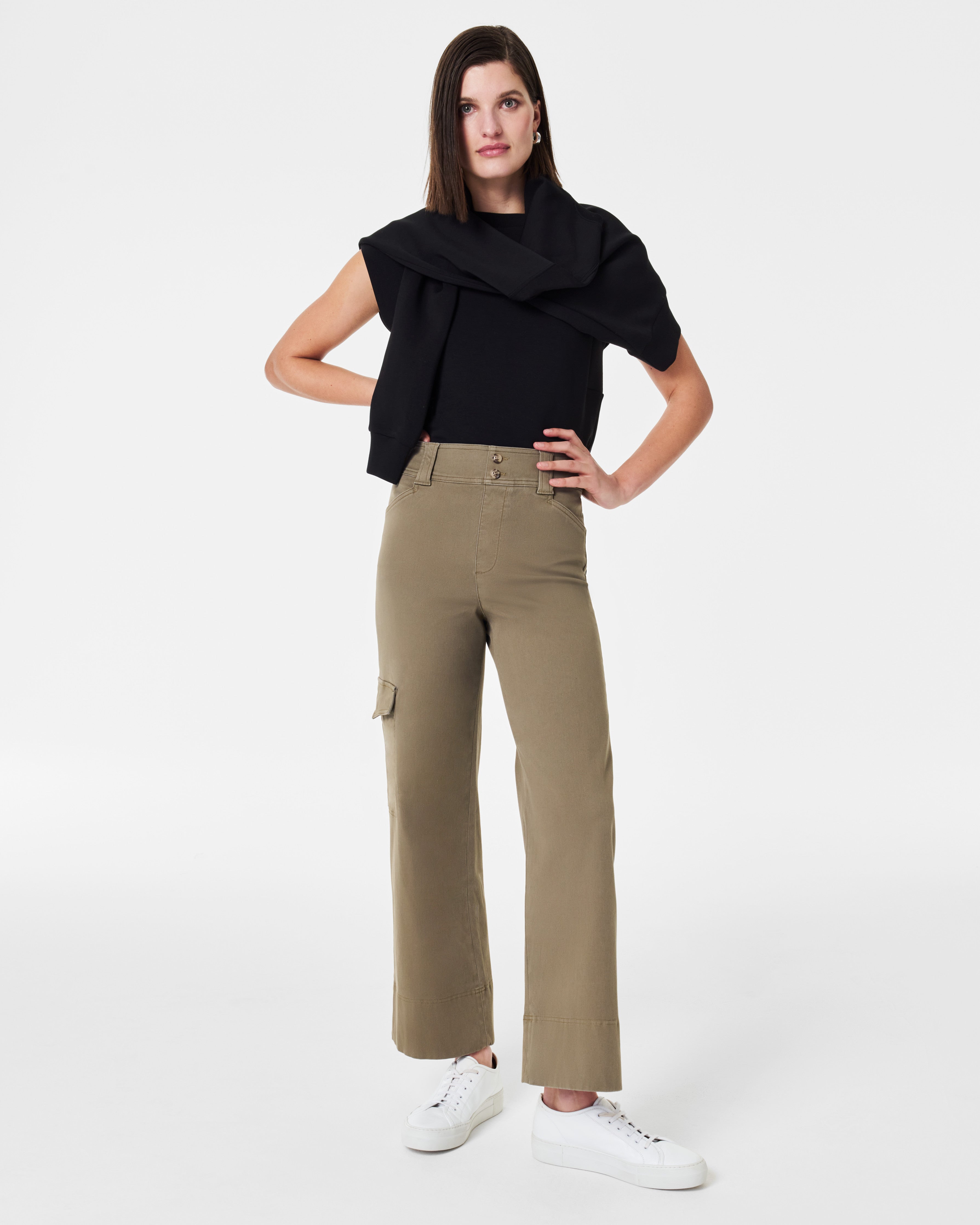SPANX The Perfect Cropped pipe-trim Trousers - Farfetch