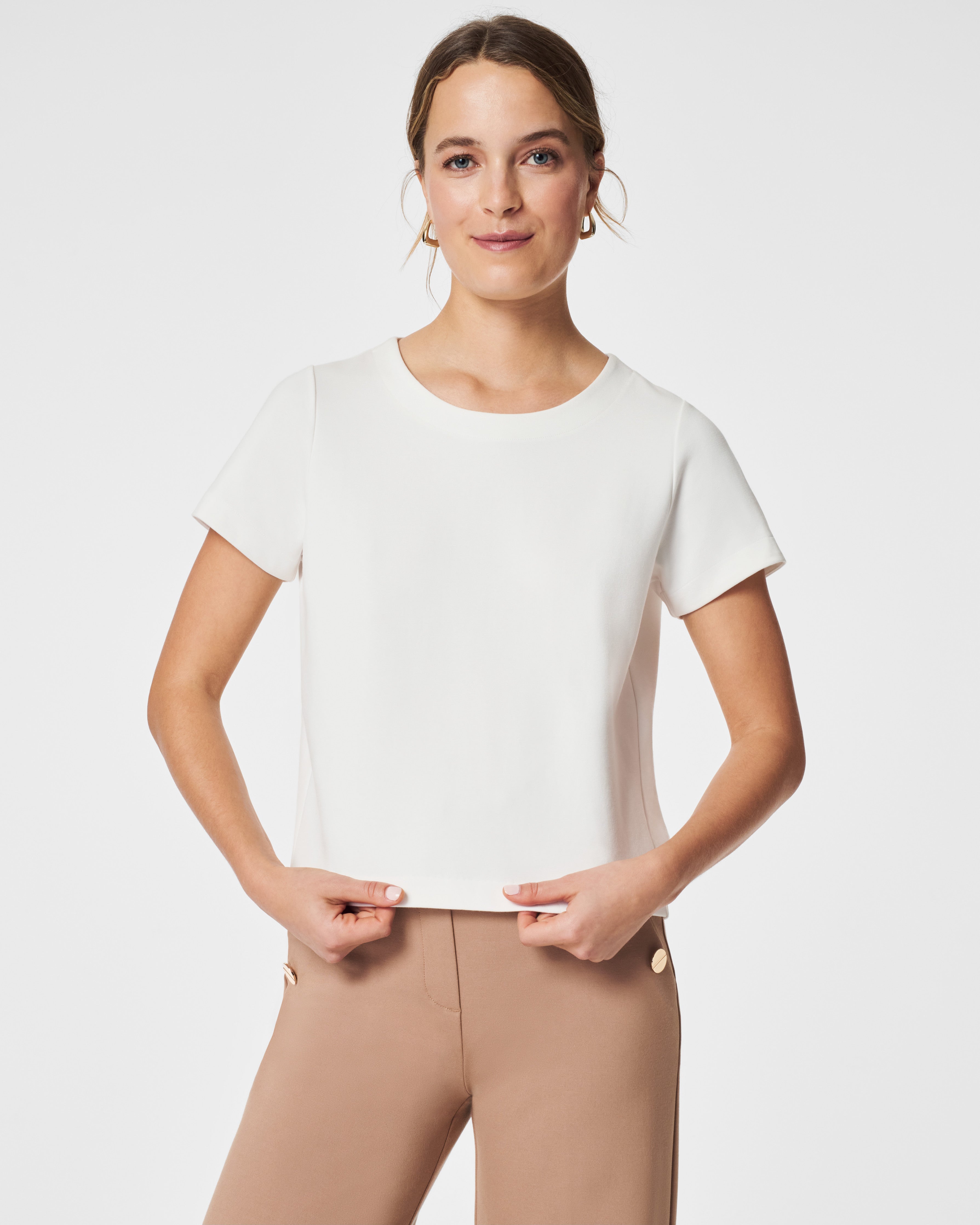Spanx® BETTER BASE LONG SLEEVE CREW IN POWDER – Love Marlow