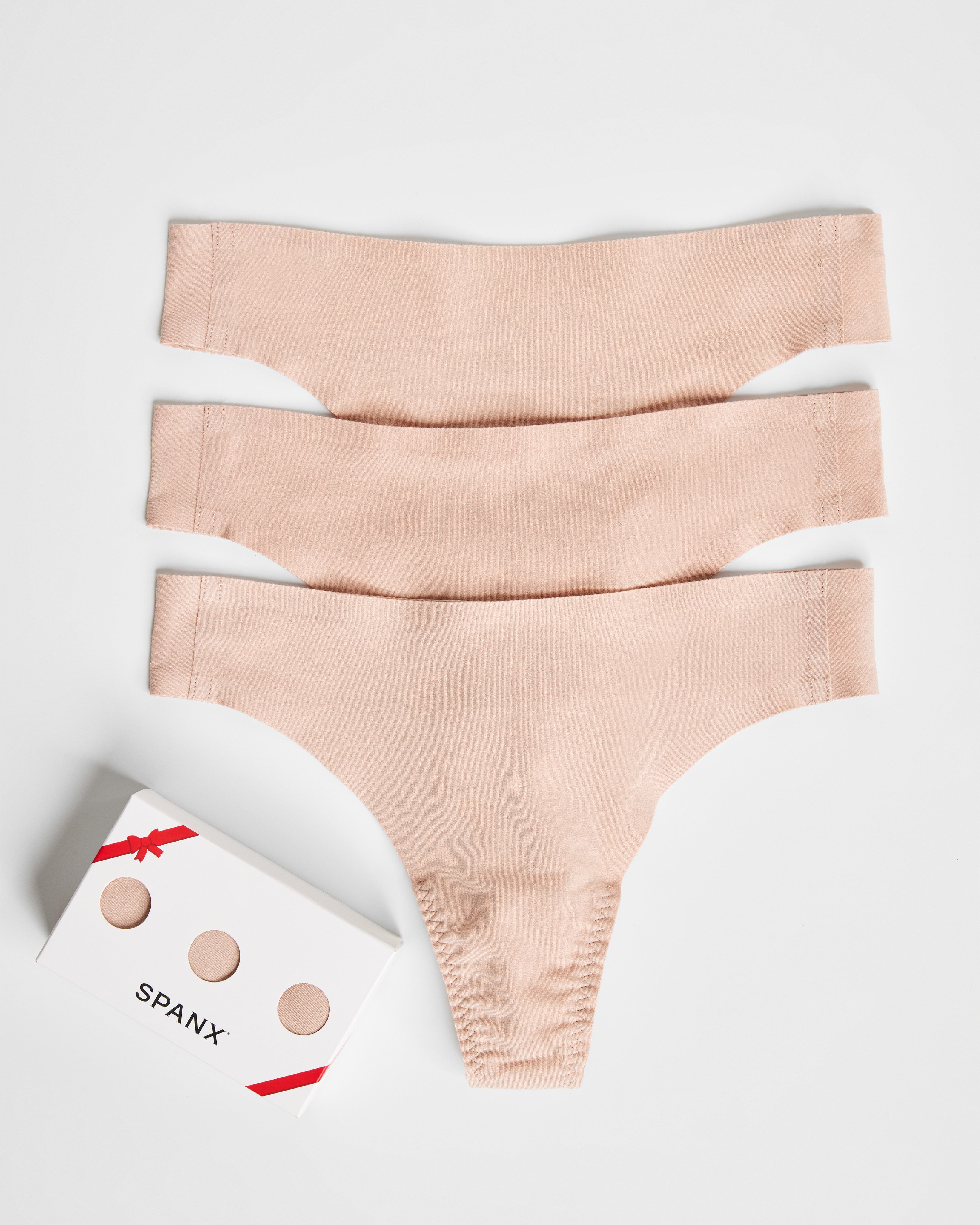 Spanx Fit-to-you Superlight Smoothing Pima Cotton Bikini 3-pack