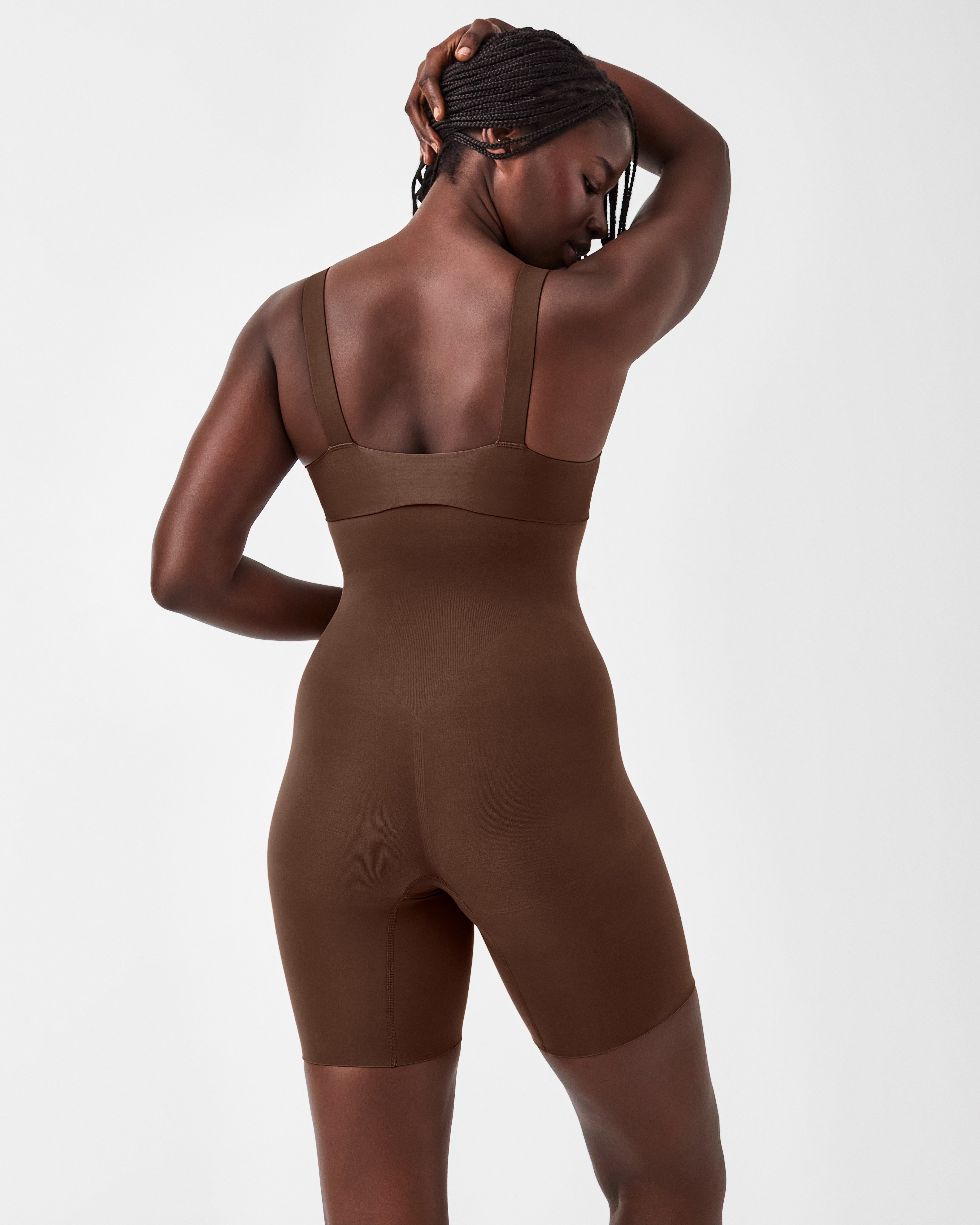 Spanx Higher Power shaping brief in chestnut brown