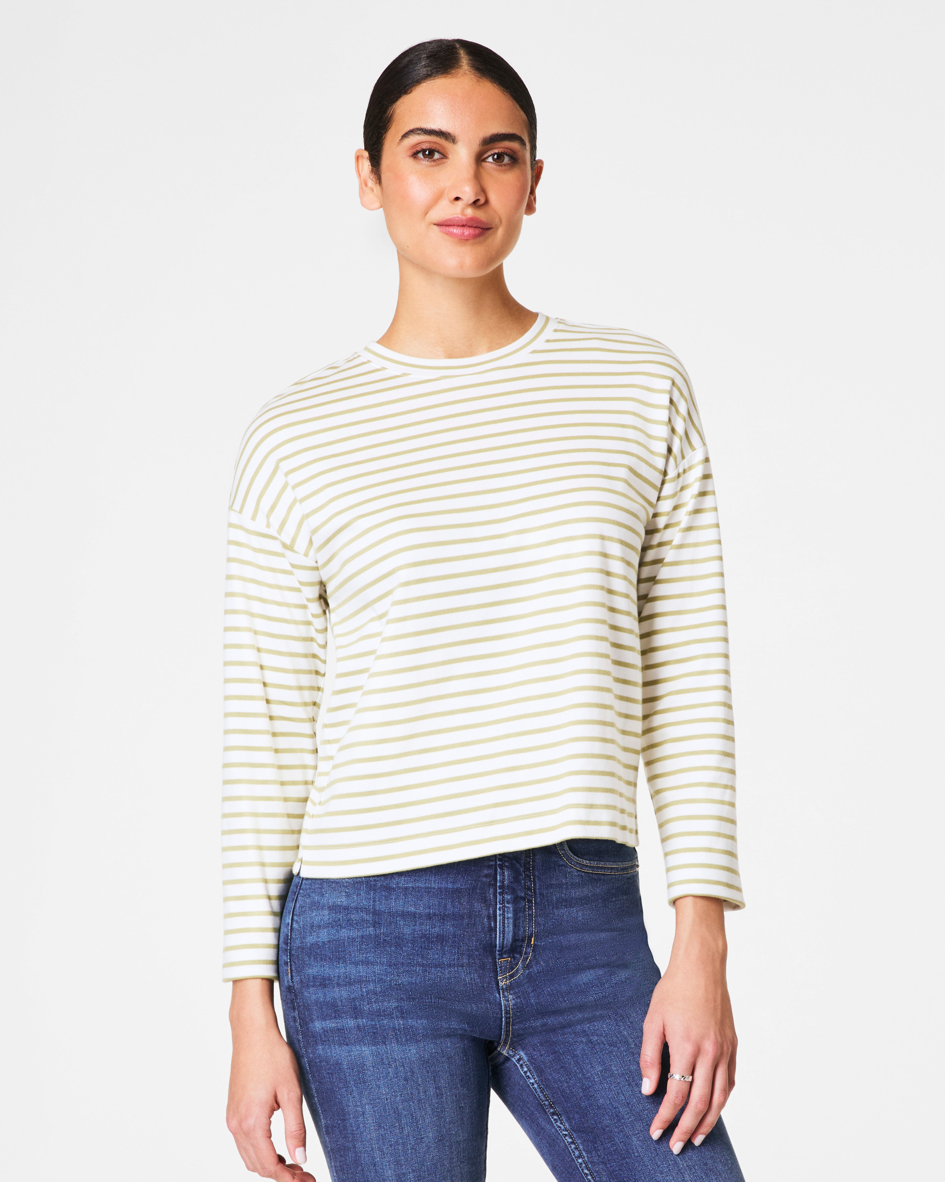 Striped Crewneck – Cotton, Cool & Classic | SPANX®