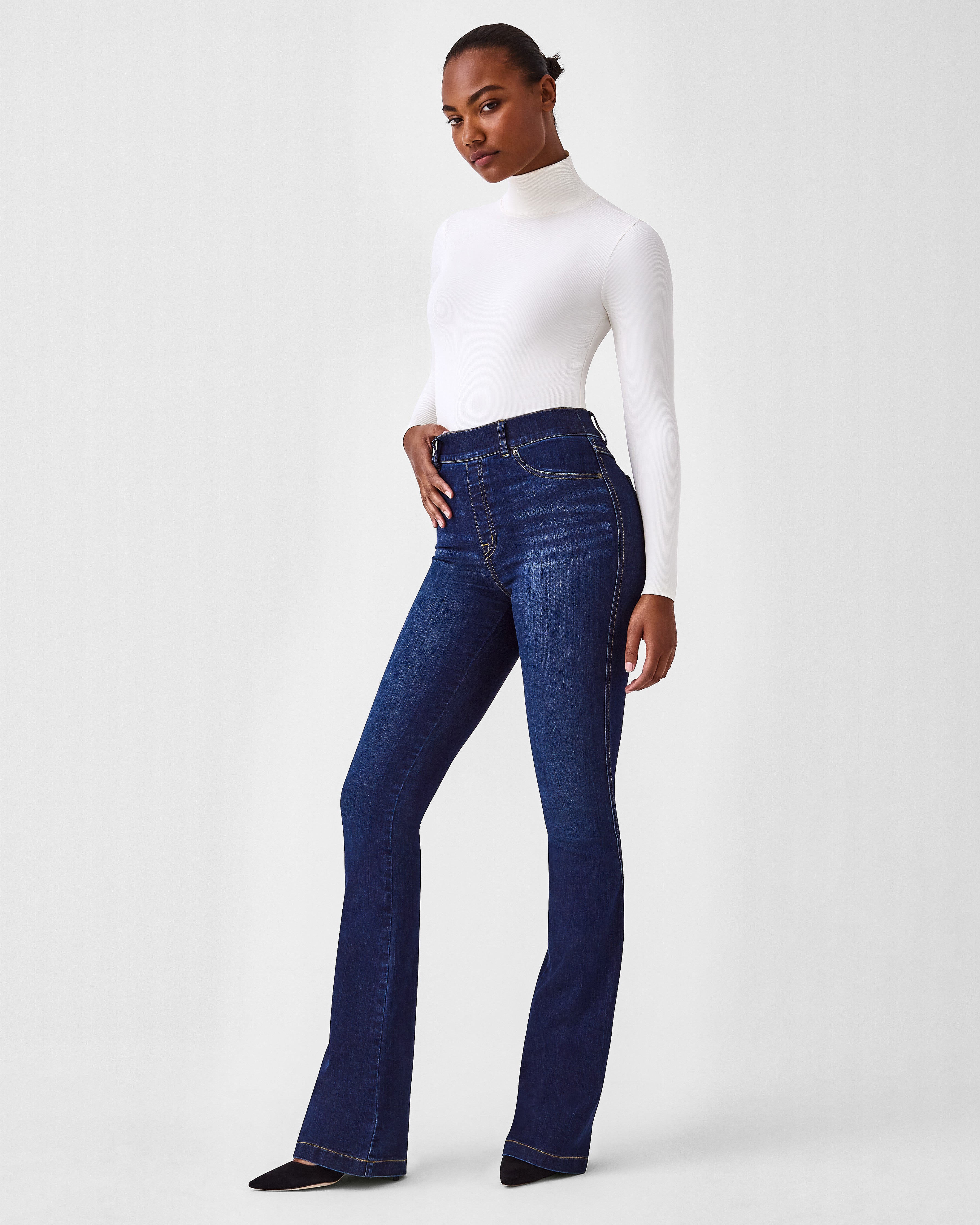 Women's High-Rise Flare Jeans, Midnight Shade | SPANX