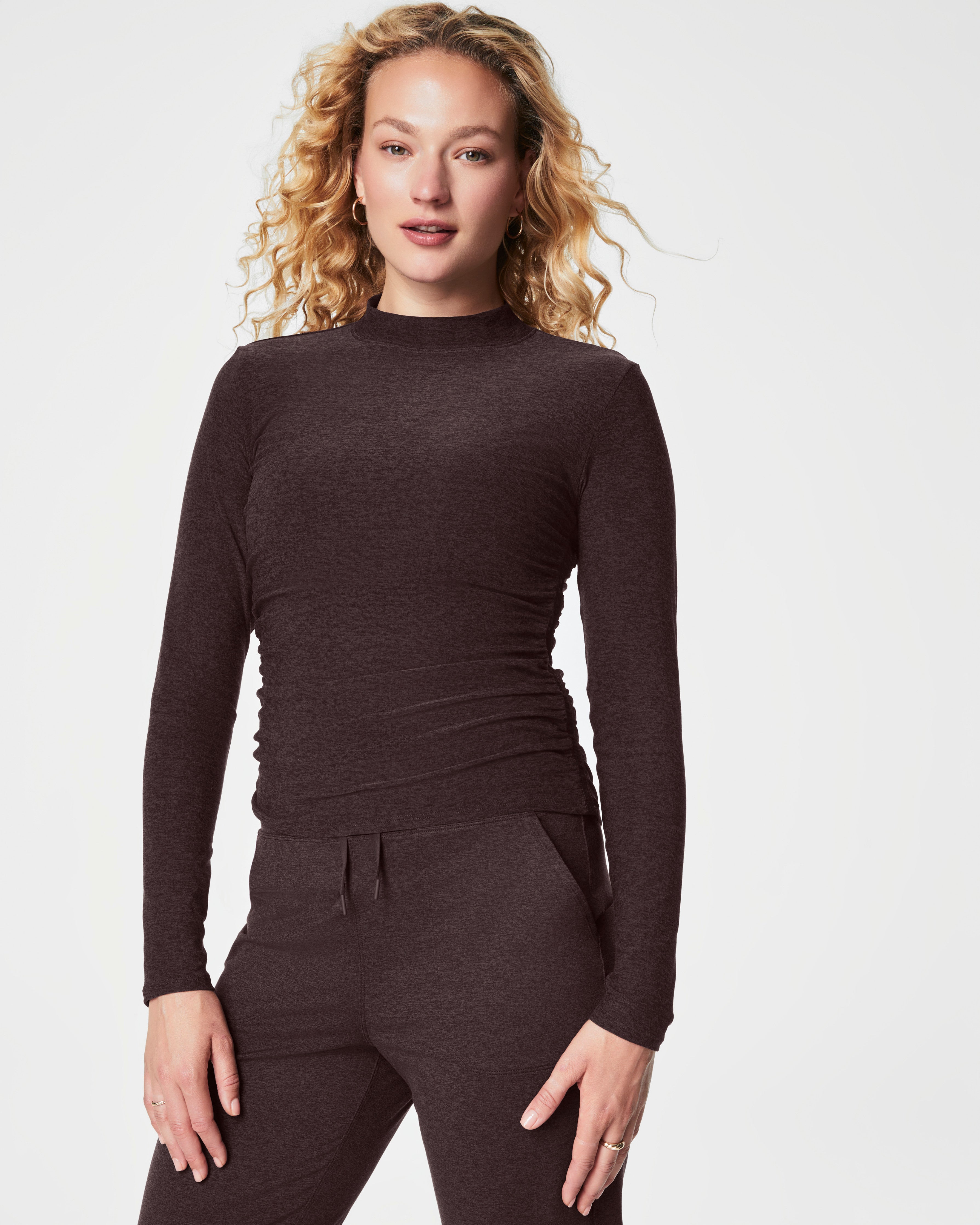 Mockneck Top – Sleek, Soft Long Sleeve Fit | SPANX®
