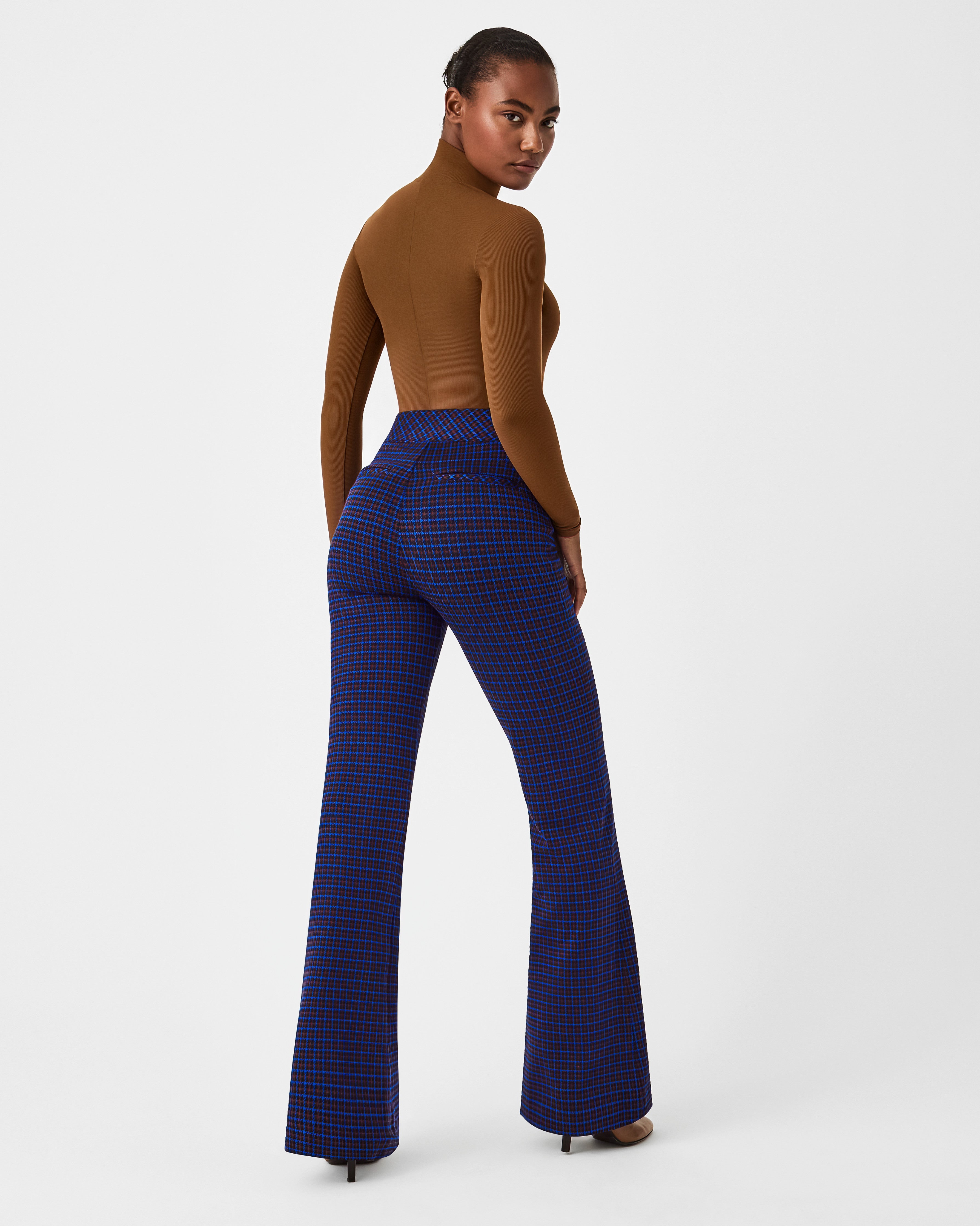 The Perfect Pant, Hi-Rise Flare in Houndstooth Jacquard