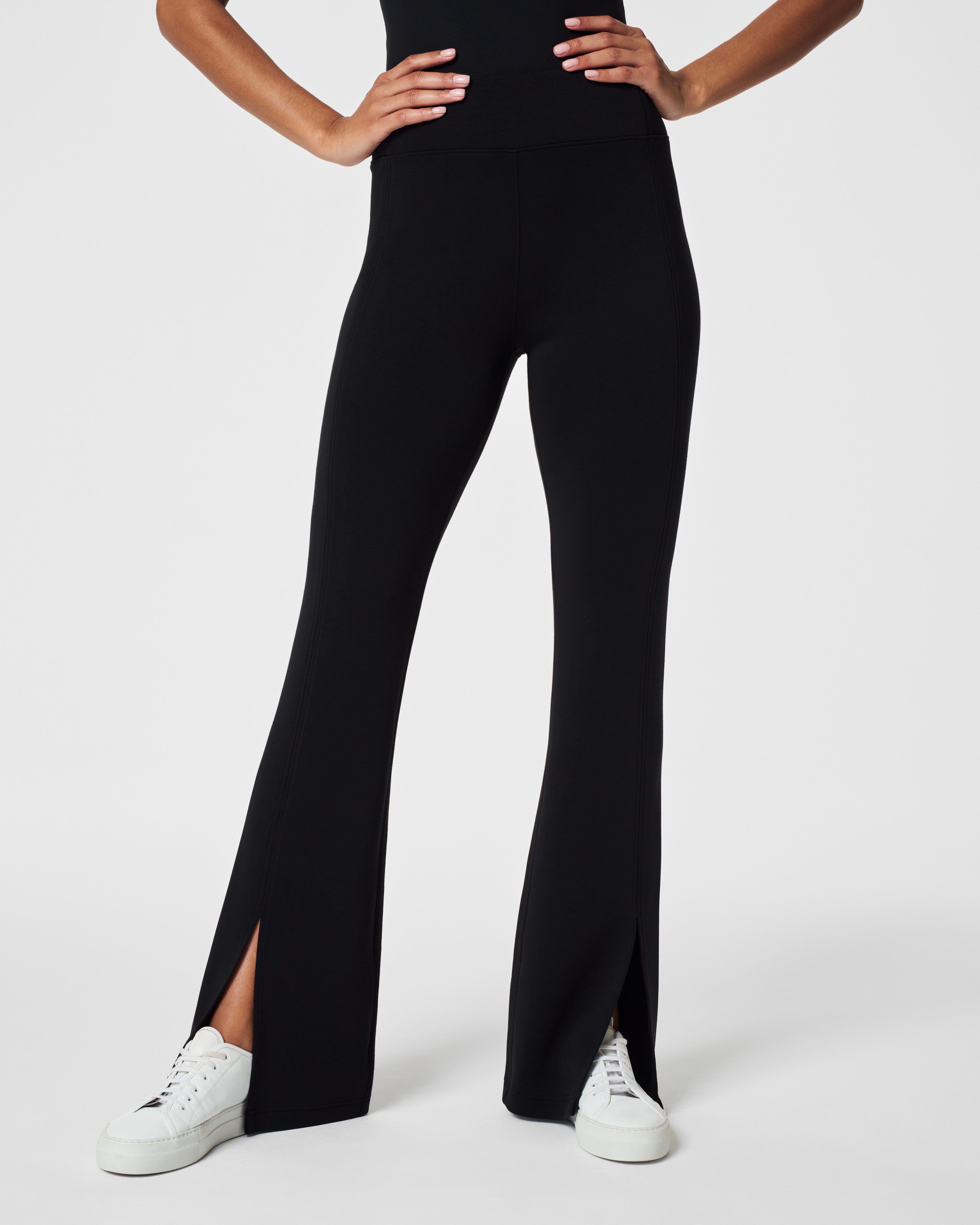 SPANX high-waisted Flared Slit Trousers - Farfetch