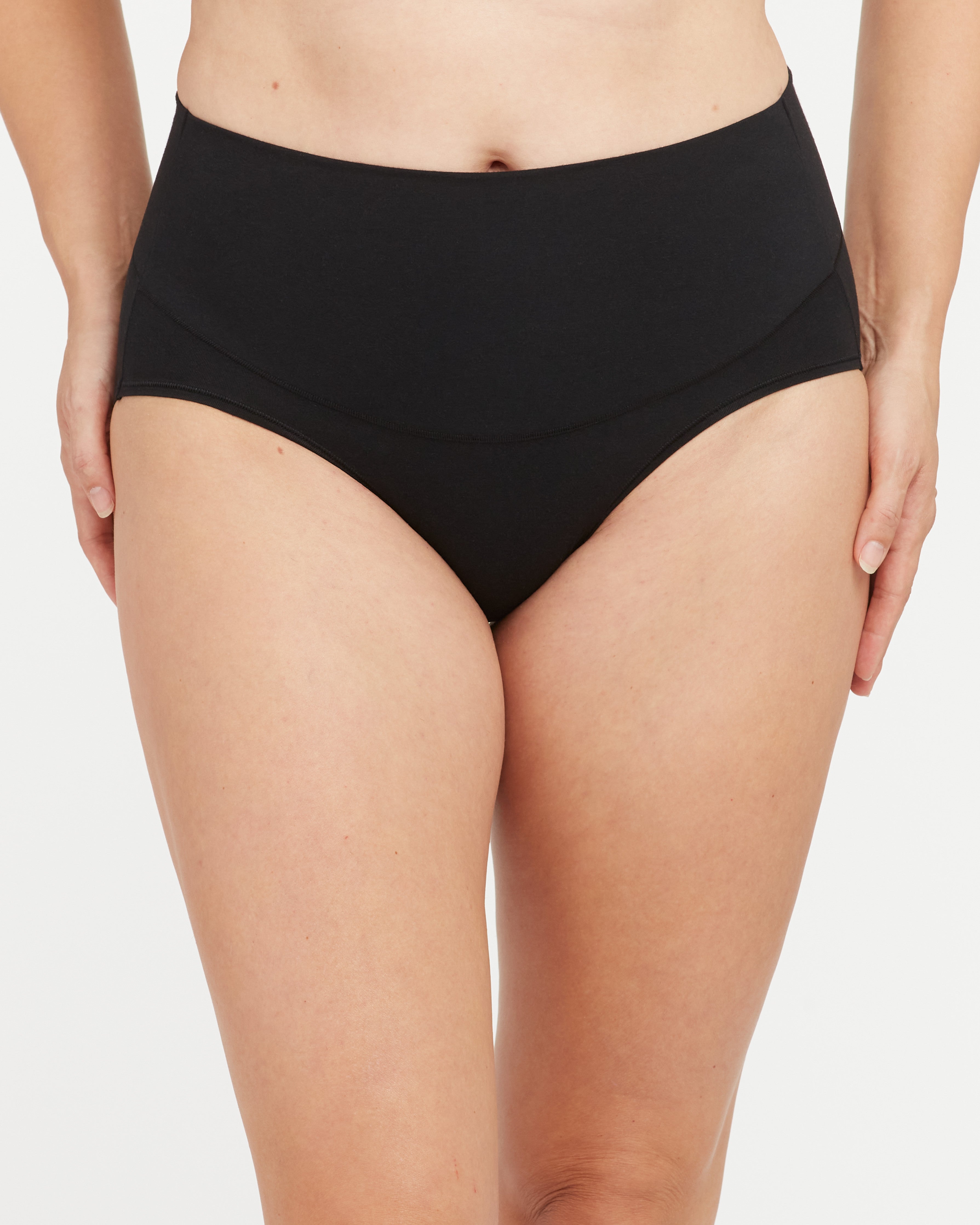Cotton high-waisted shaping control knickers - tummy control underwear