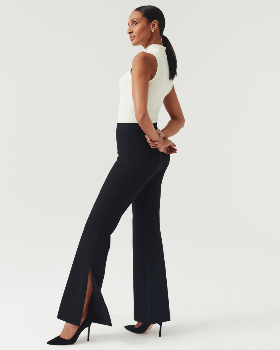Spanx The Perfect Pant Hi-Rise Flared Trousers, Classic Black