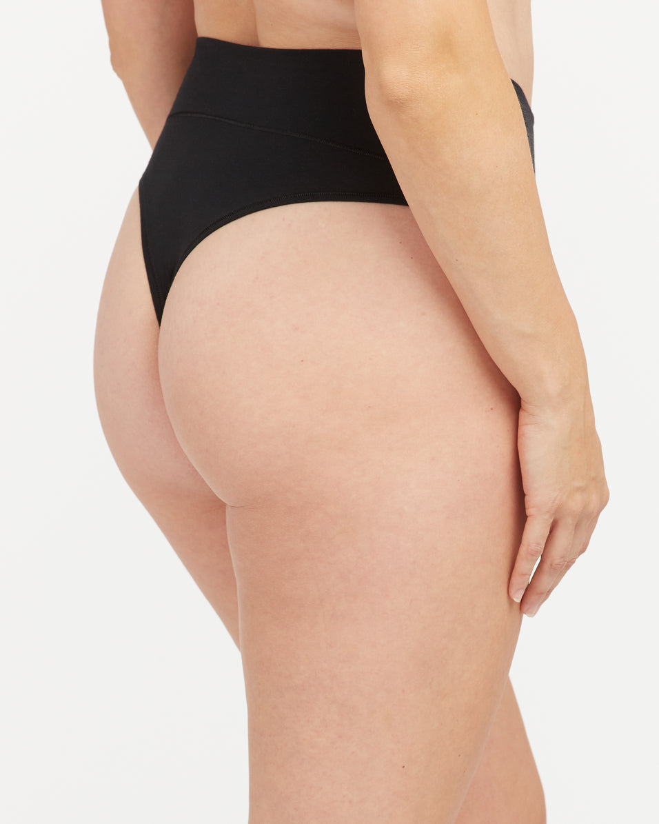 Buy Spanx EcoCare Seamless Shaping Thong - Very Black