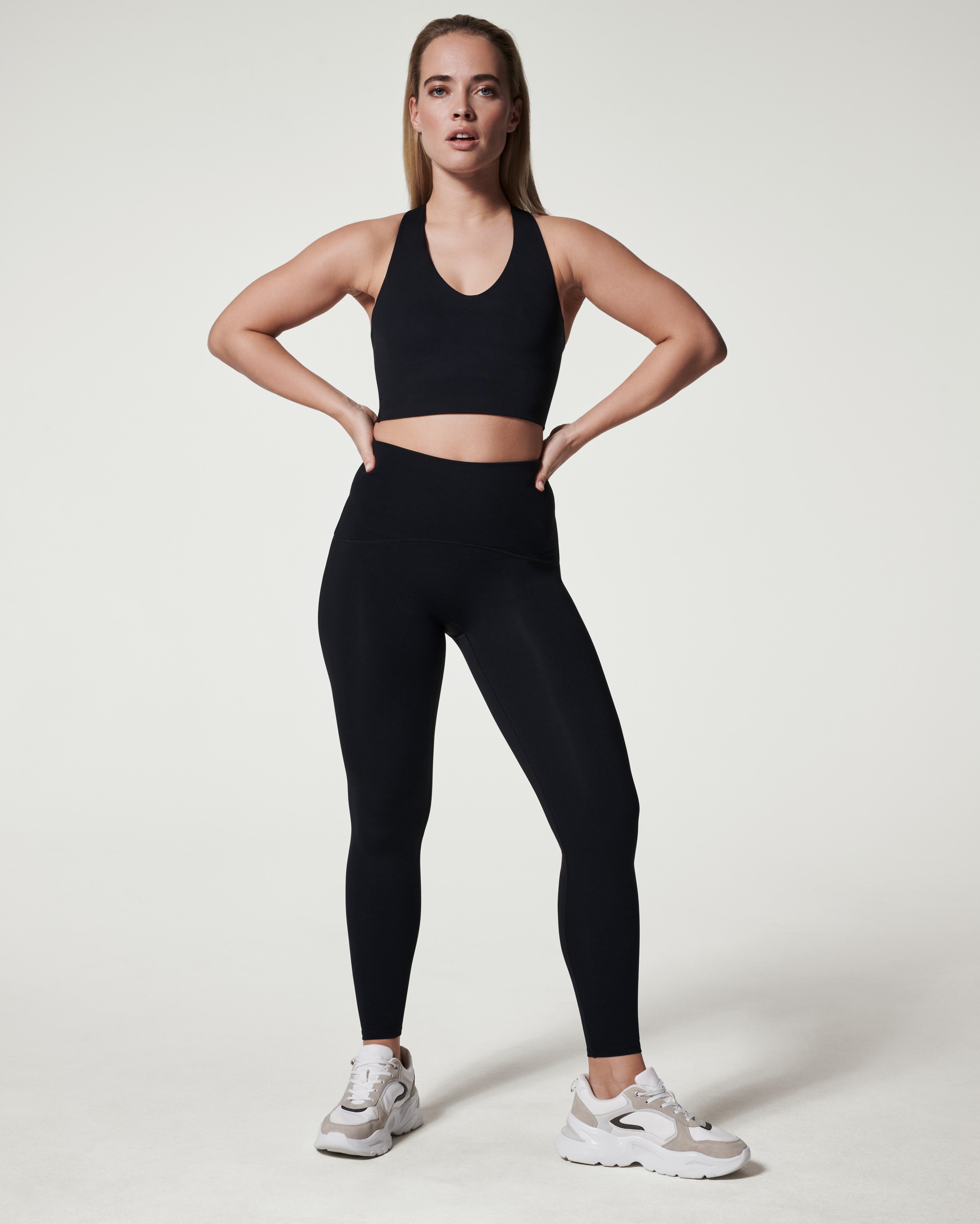 Essentials Damen Active Sculpt Workout Athleisure Mid Rise Leggings In Voller Länge - Auslauffarben, Französisch Blau, XL Große Größen