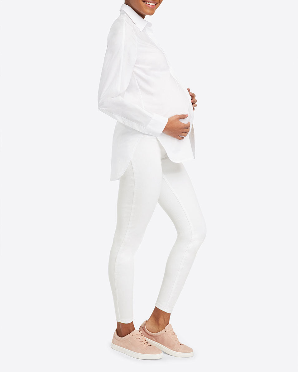 NEW Spanx Jean-ish Leggings in White - Size S #1267