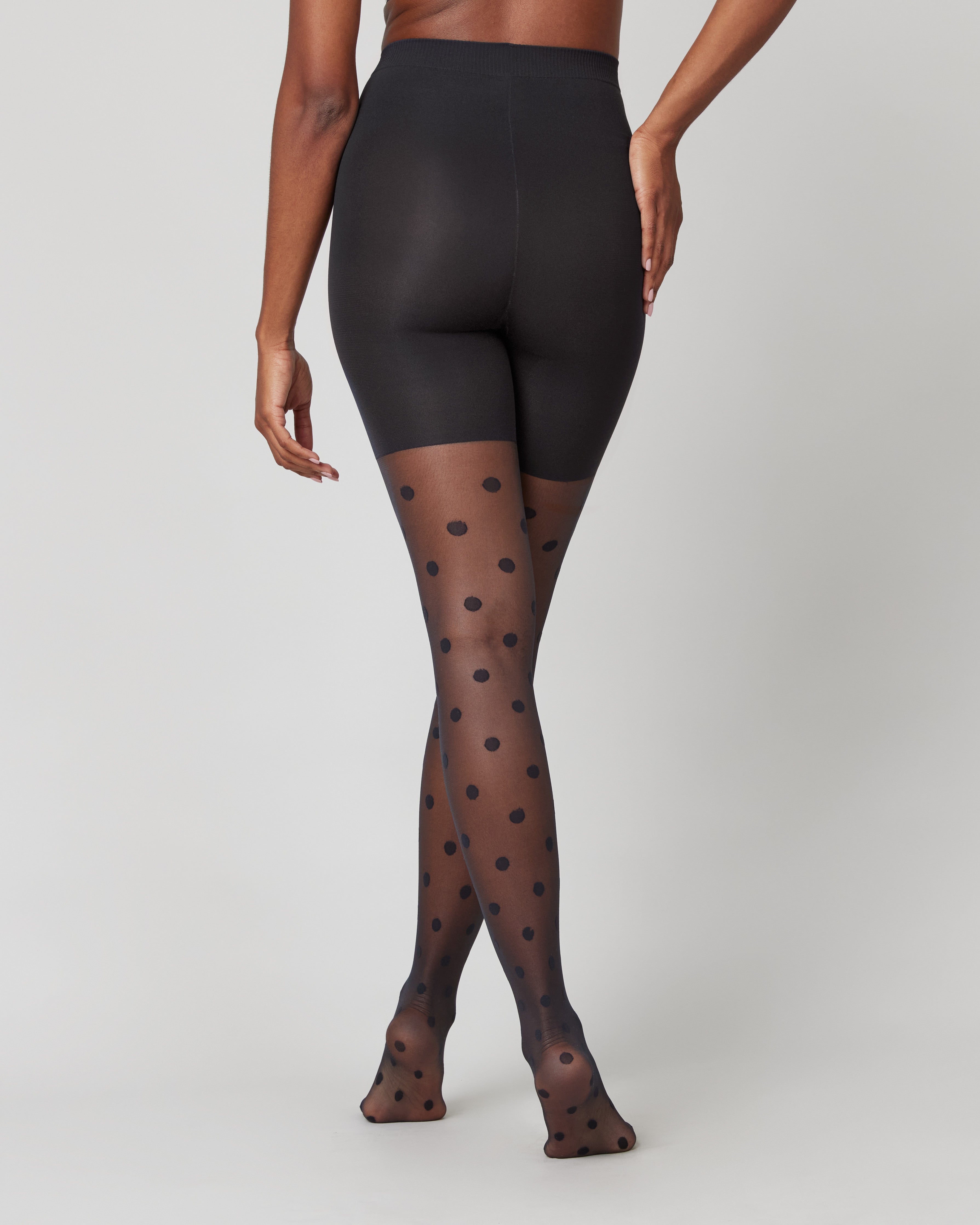  Spanx Tight-End-Tights Heathered Contrast 2446-Black/Gray-A :  Clothing, Shoes & Jewelry