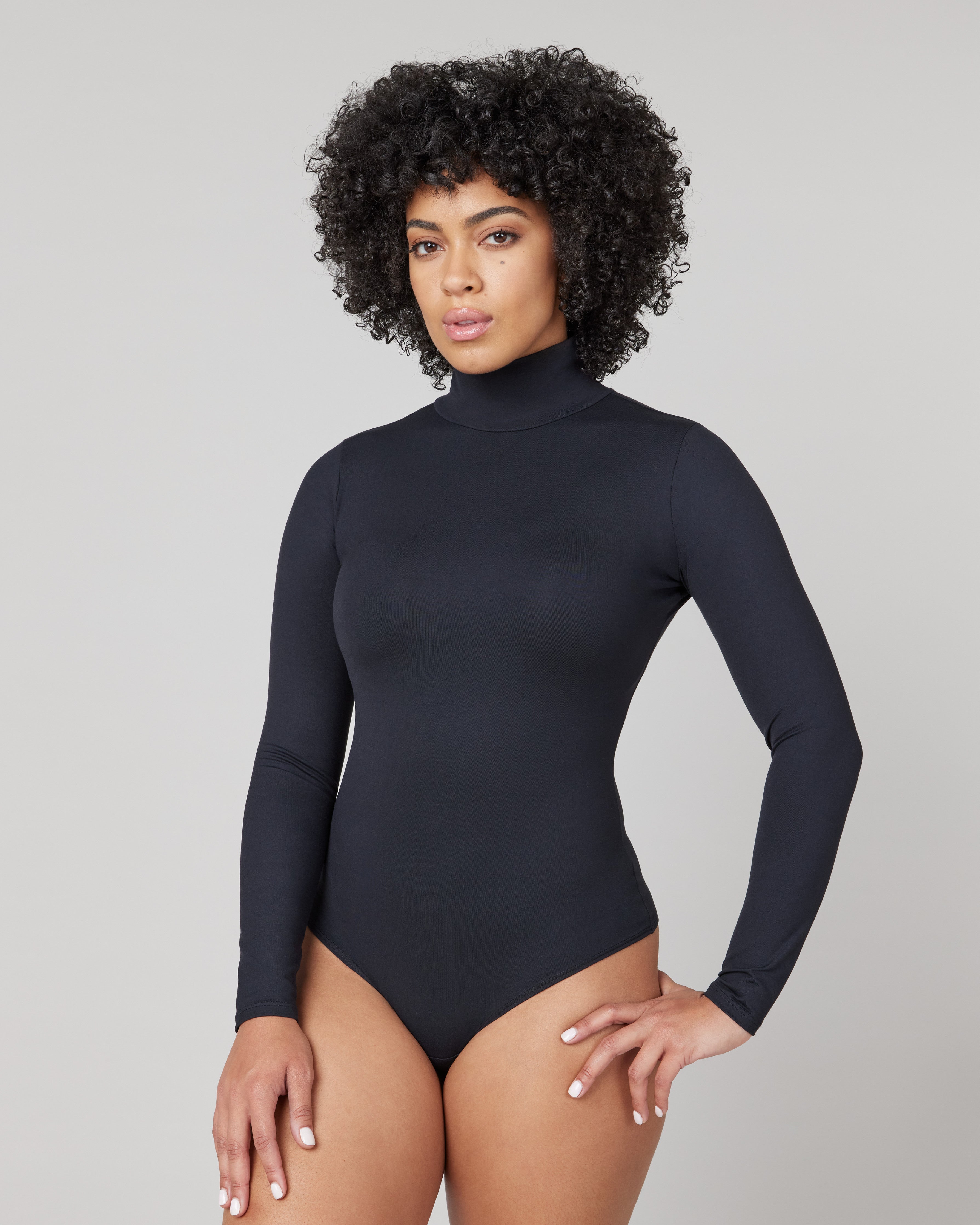 Bodysuit for Women Tummy Control Scoop Neck Long Sleeve Bodysuit