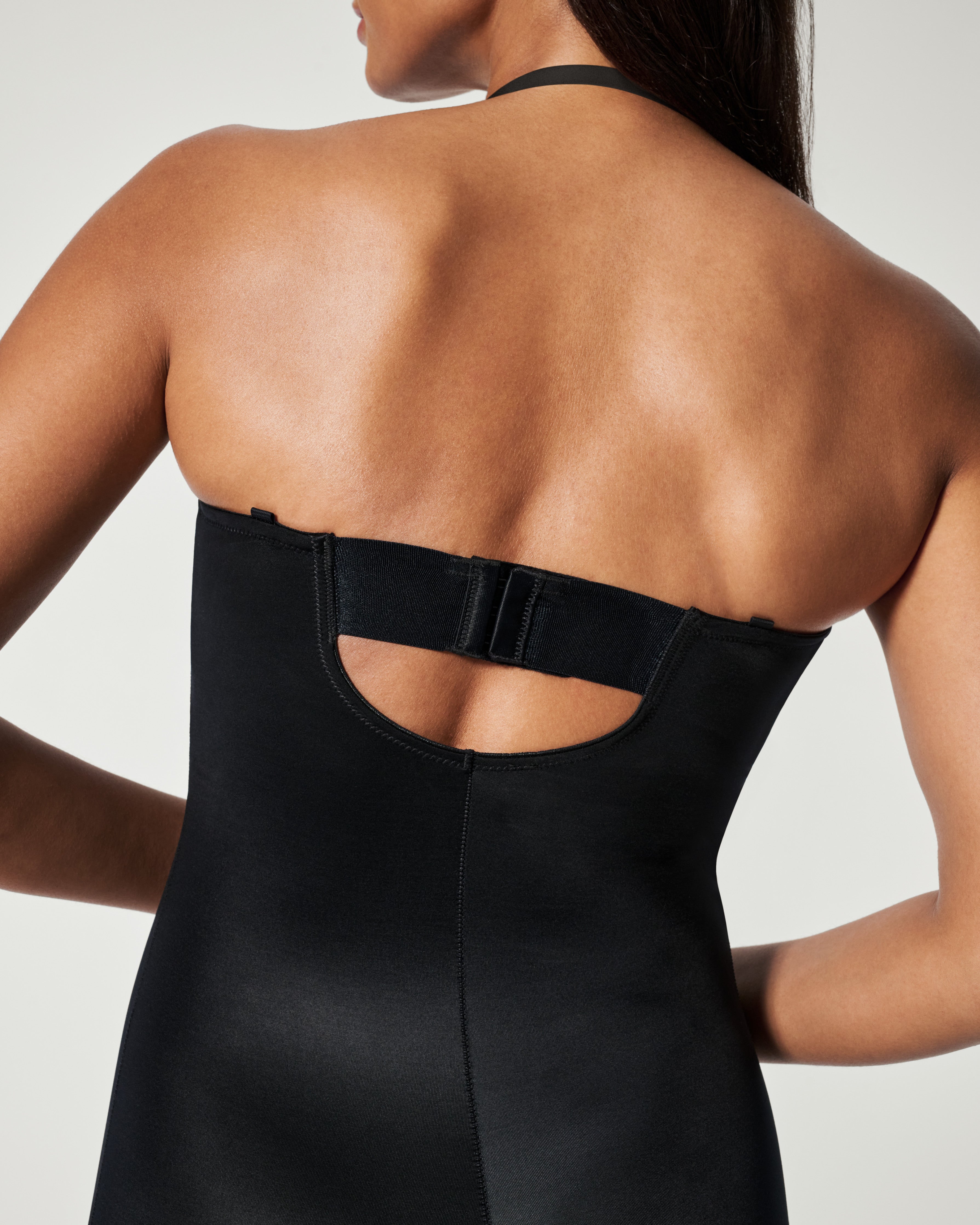 Suit Your Fancy Shaping Strapless Cupped Mid-Thigh Bodysuit – Spanx
