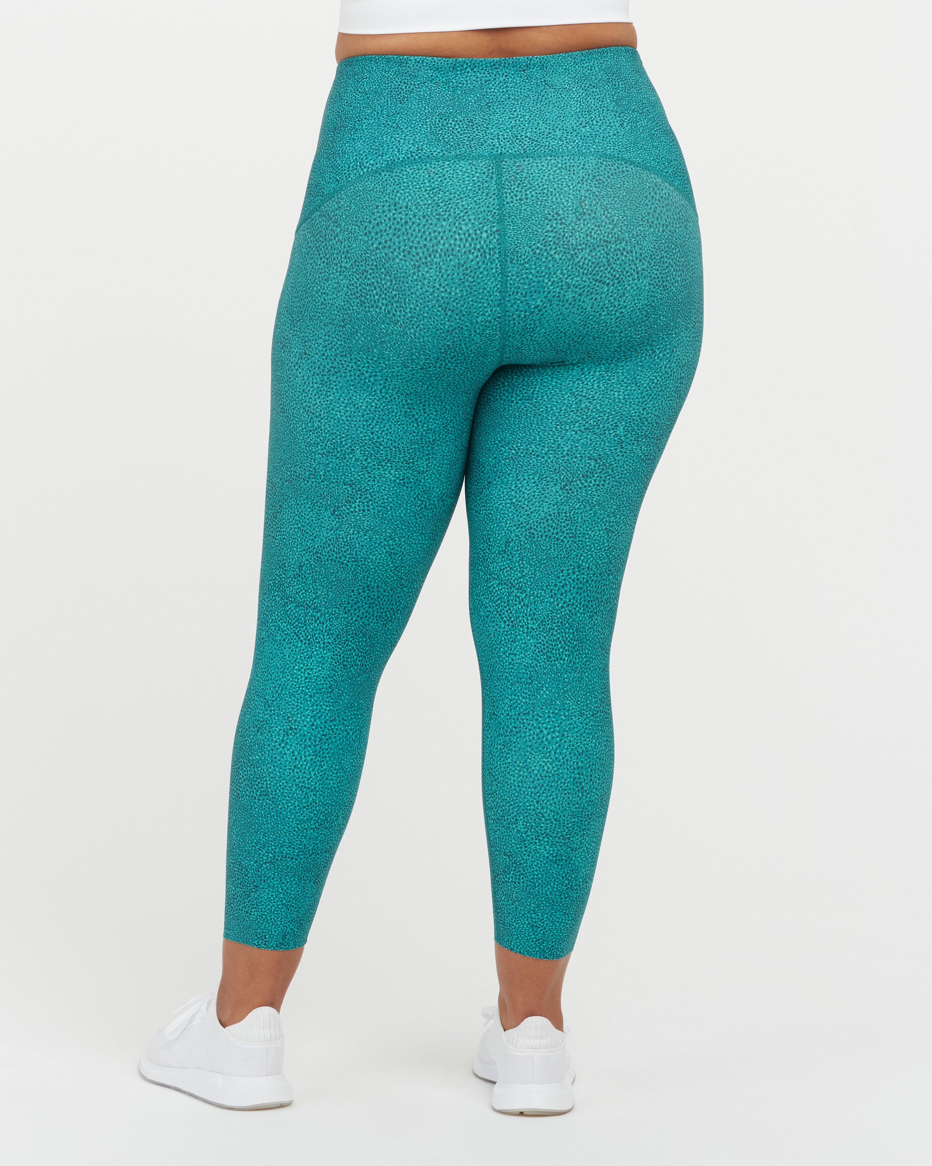 Spanx Faux Leather Leggings / Turquoise and Teale