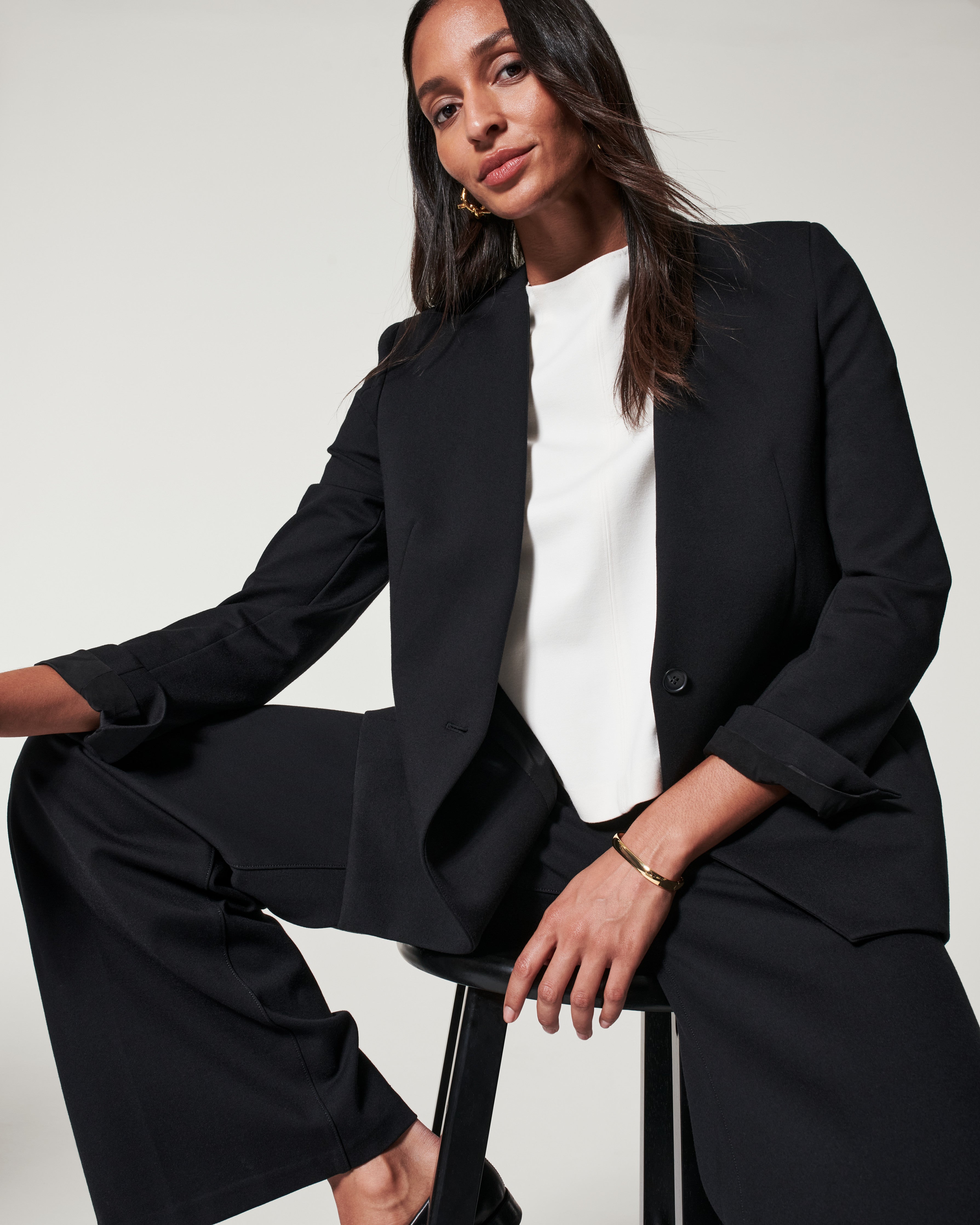 Collarless Wool Twill Blazer - Women - Ready-to-Wear