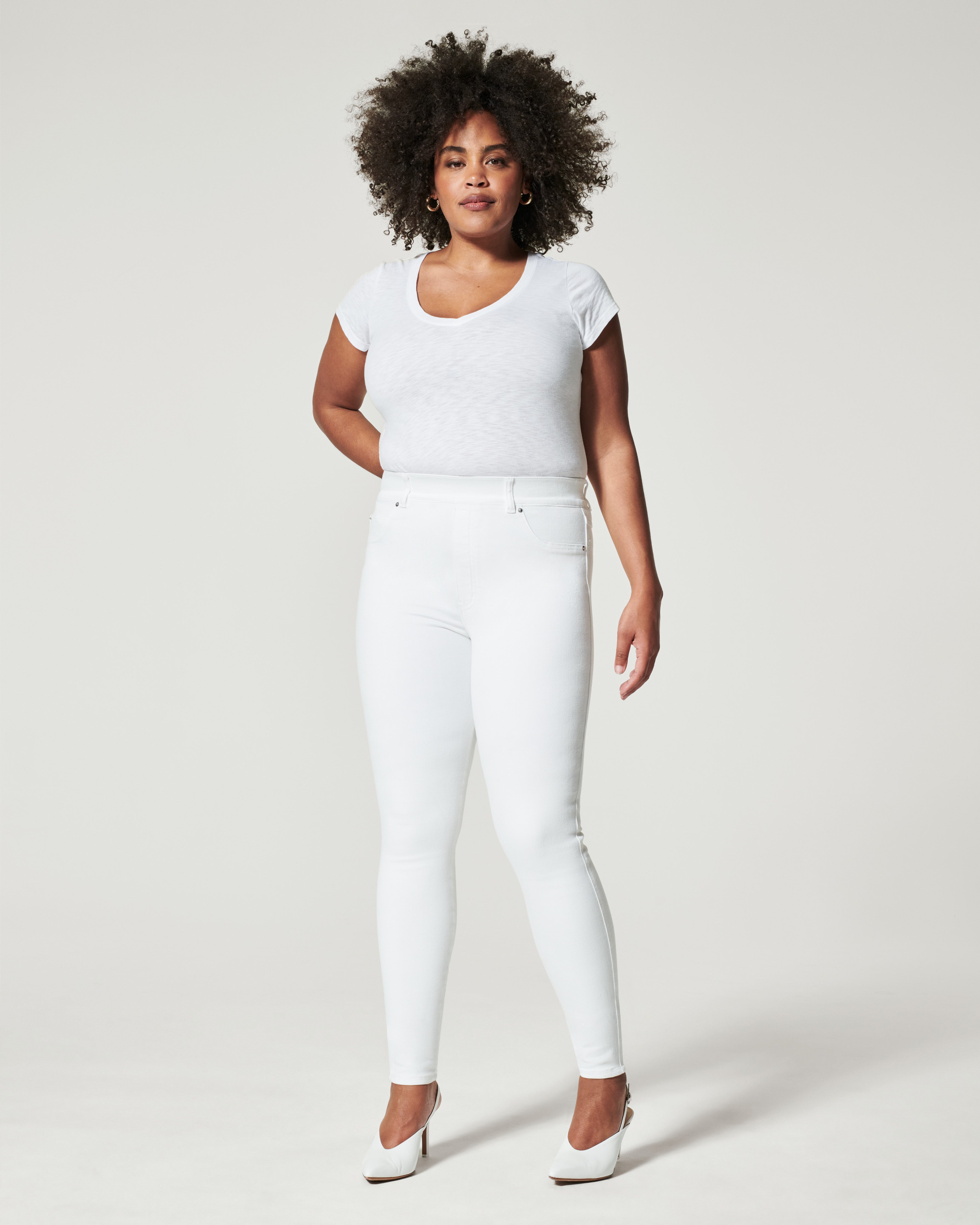 Buy SPANX® White Clean Denim Ankle Length Skinny Jeans from Next Luxembourg