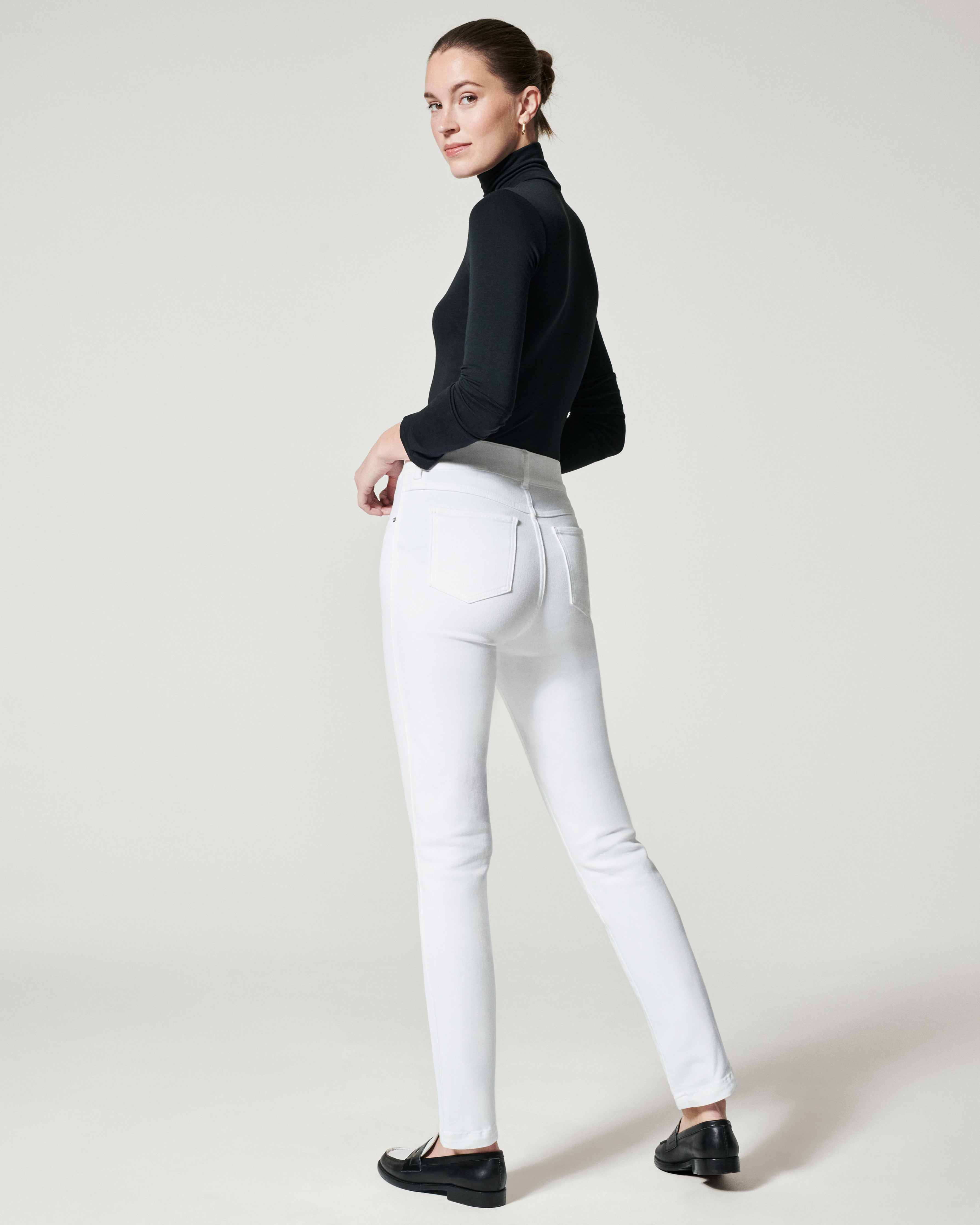 Spanx Silver Lining Slim Straight Ankle Pants - Classic White