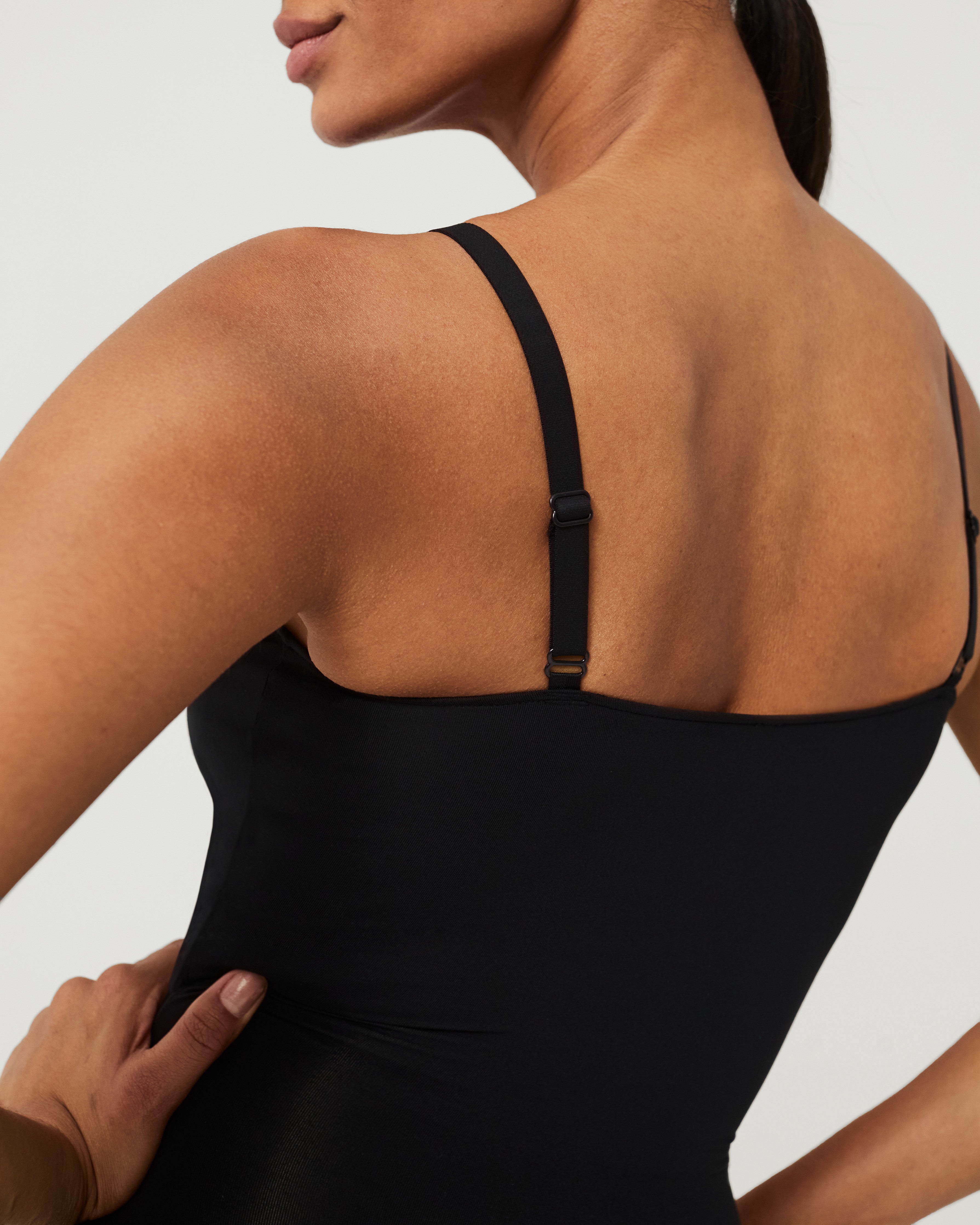 $88 Spanx Women's Black Stretch SmartGrip Slips Open-Bust Full Slip Plus  Size XS