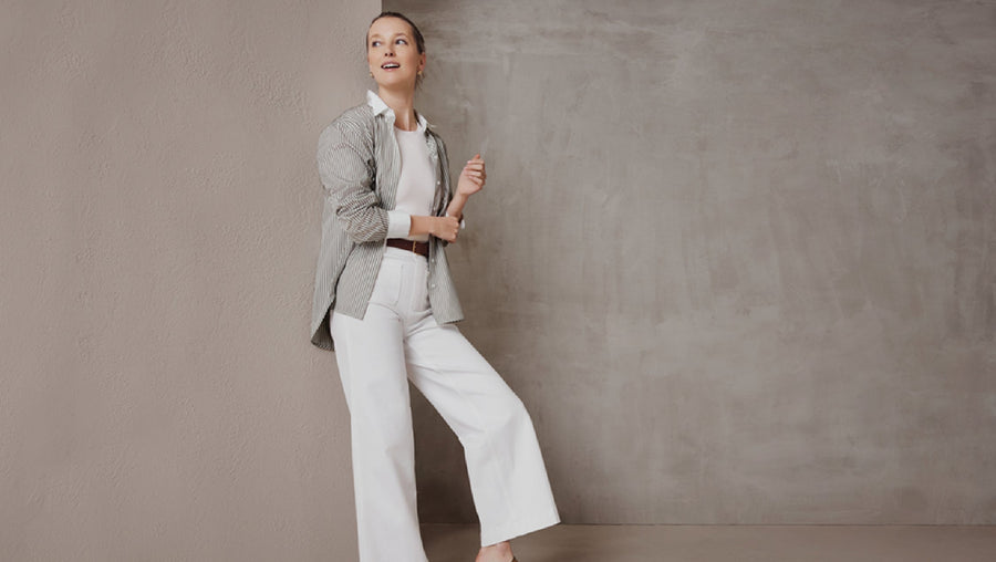 how to style white pants