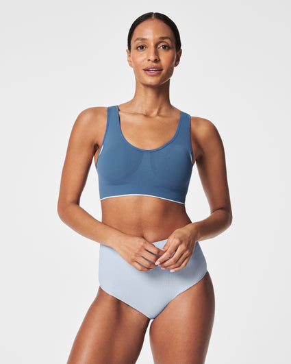 SPANX Breast of Both Worlds® Reversible Comfort Bra Silver Moon/Linen MD at   Women's Clothing store