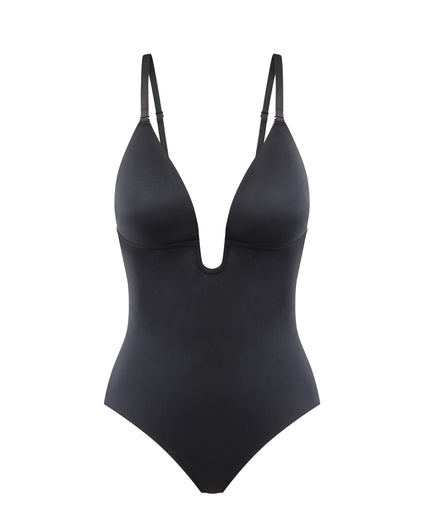 Buy SPANX® Medium Control Suit Your Fancy Low Back Plunge Mid Thigh Bodysuit  from Next Norway