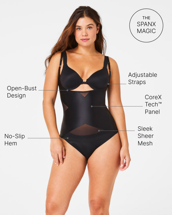 SPANXshape Satin X Sheer Mesh Open Bust Shaping Cami