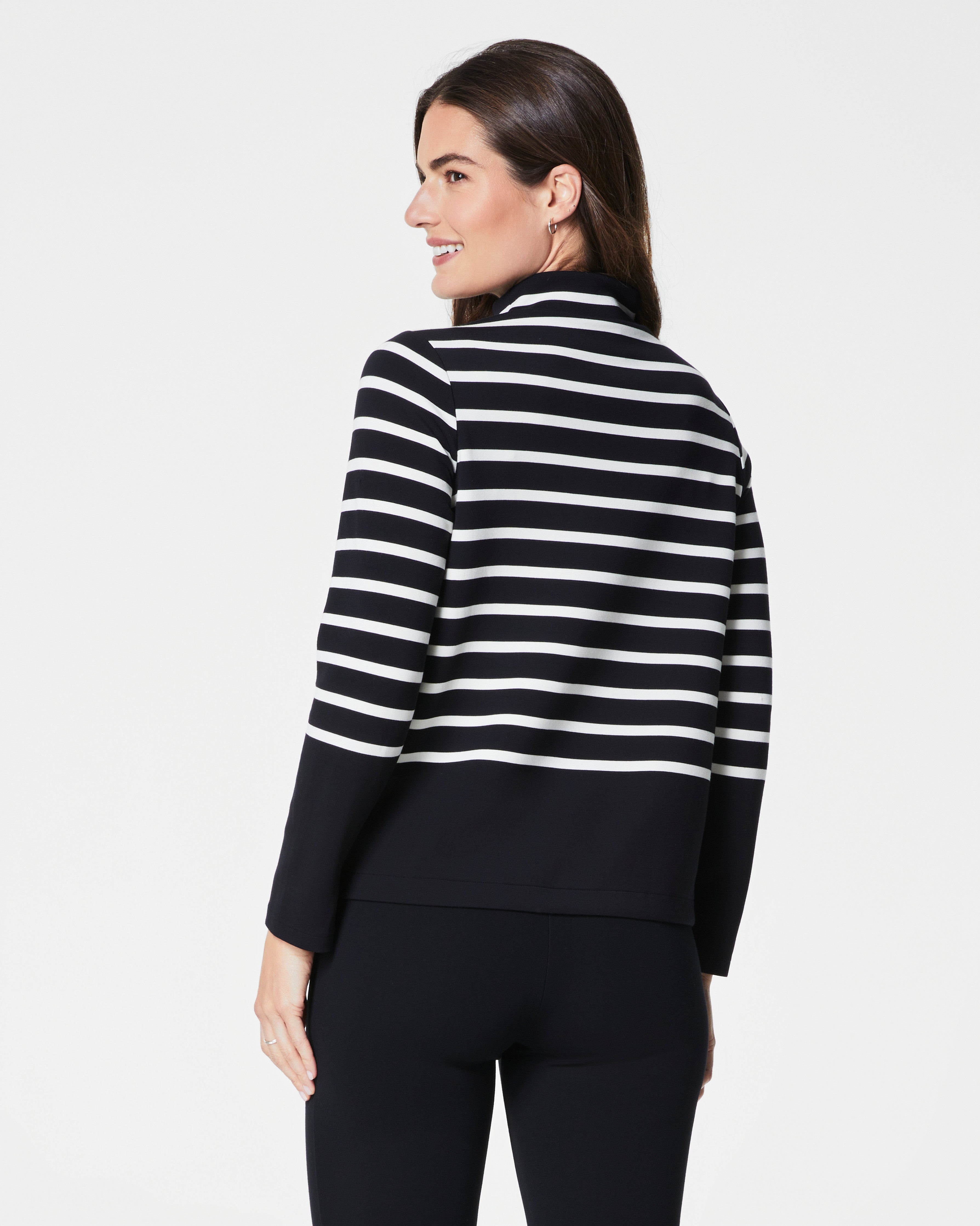 SPANX® AirEssentials Mock Neck Striped Top