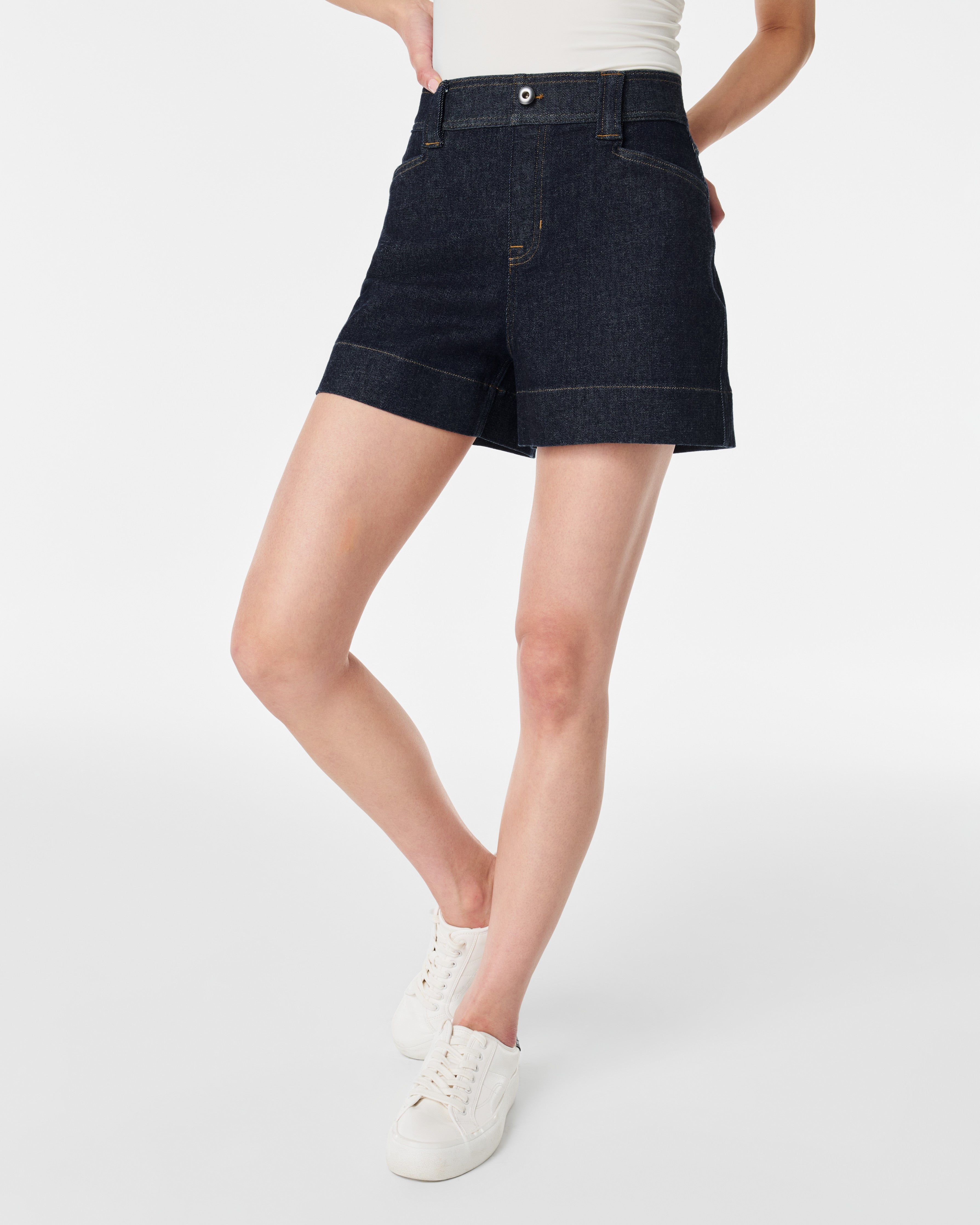 Denim trouser shorts online