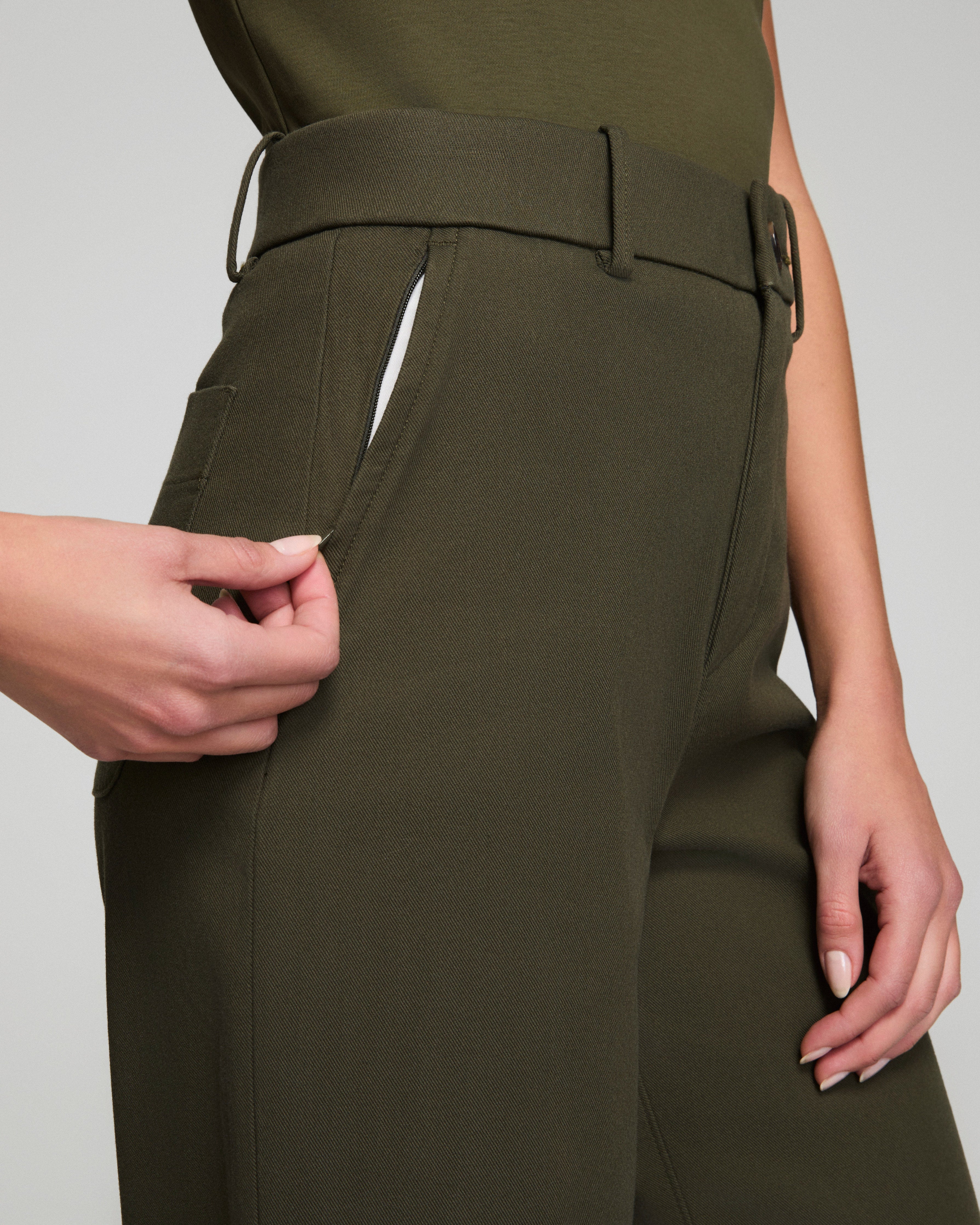 SPANXsupersmooth™ Stretch Twill Cropped Wide Leg Pant