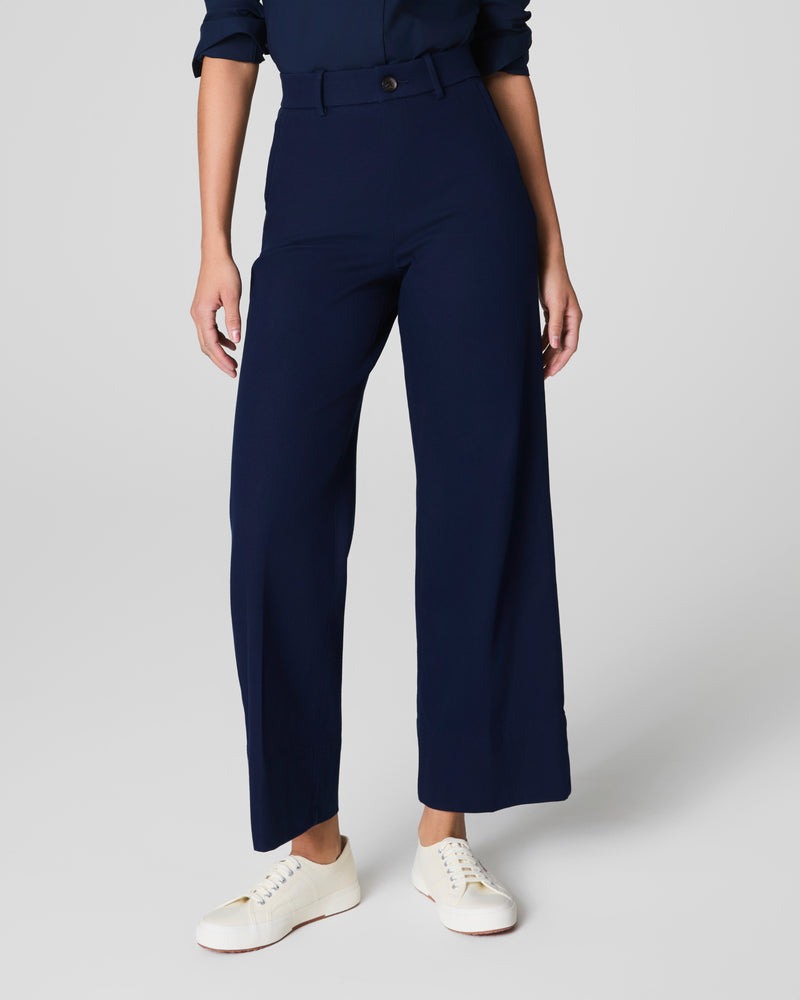 SPANXsupersmooth™ Stretch Twill Cropped Wide Leg Pant