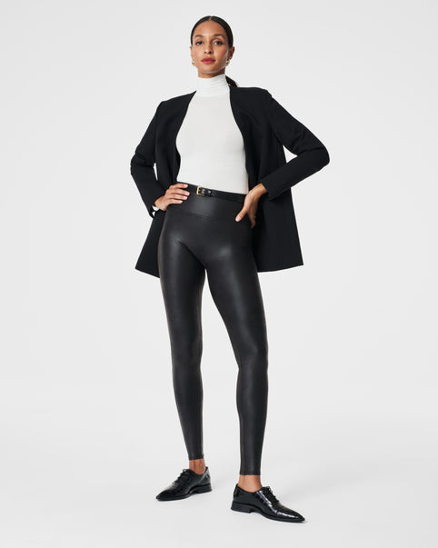 Faux Leather Fleece-Lined Leggings curated on LTK