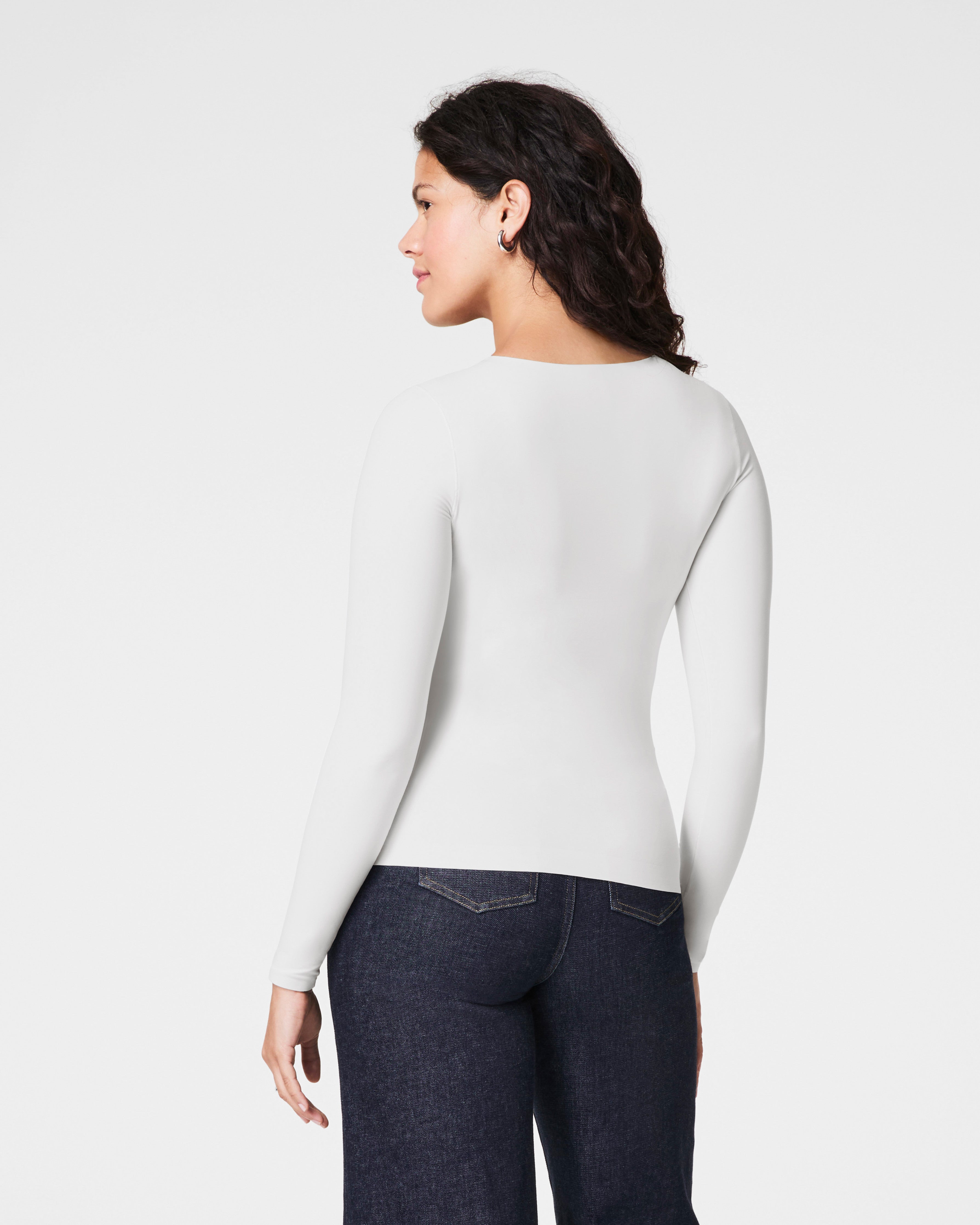 SPANX Fit To You Long Sleeve Crew Neck Top