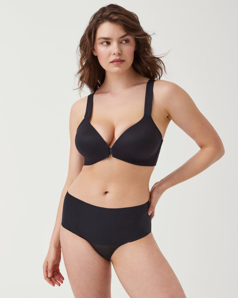 SPANX Brallelujah Allure Lace Full Coverage Very Black/Toasted Oatmeal 32B  at  Women's Clothing store