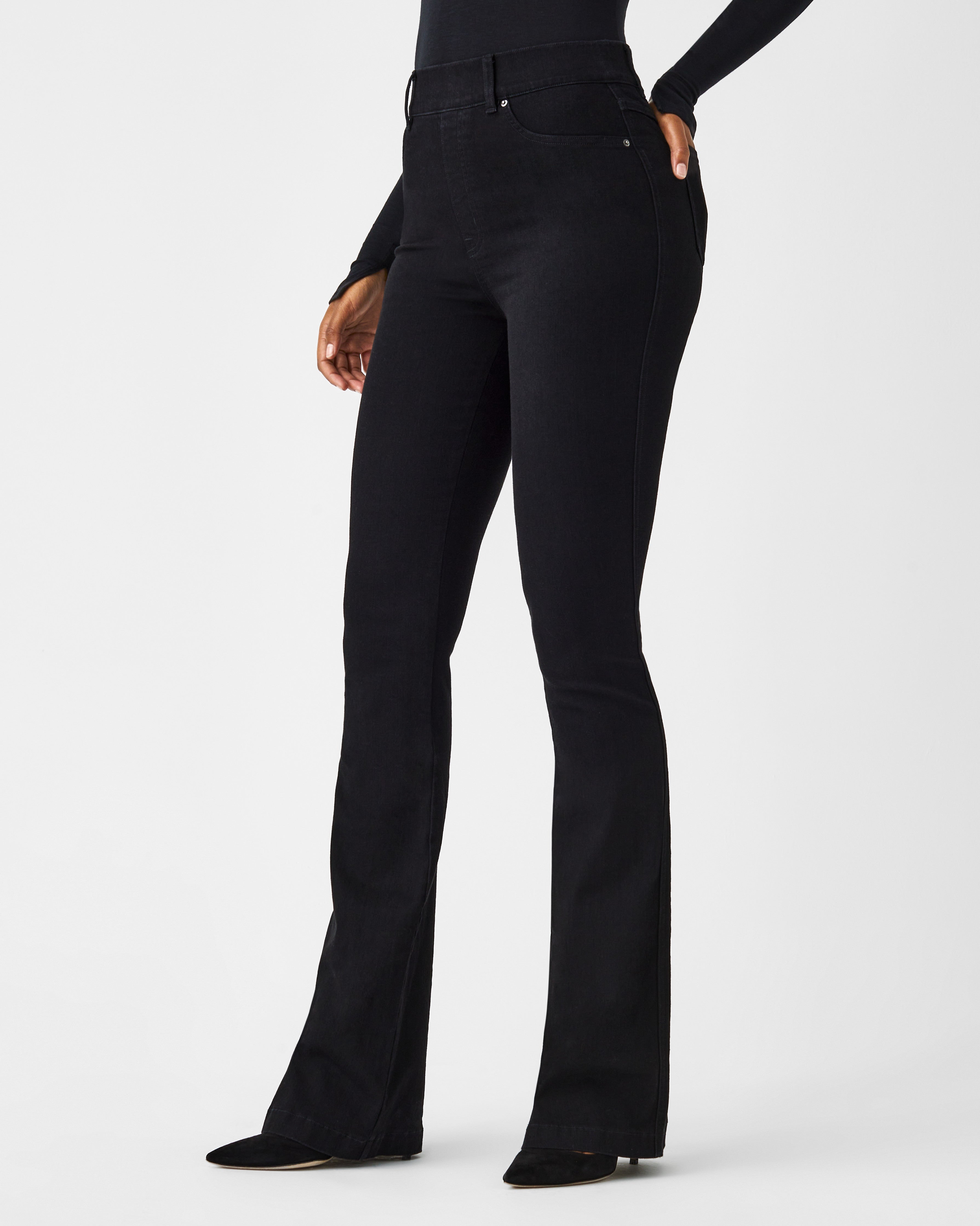 SPANXshape™ EveryWear Flare Jeans, Clean Black | SPANX