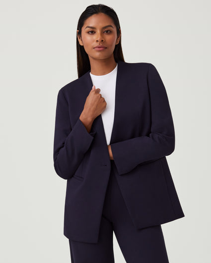 Spanx Radiant Ruched Jacket in Blue