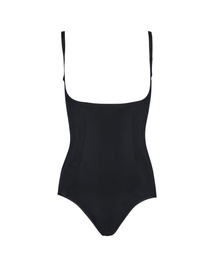 Spanx Women's Black Solid OnCore Open-Bust Bodysuit Shapewear Size Medium  for sale online