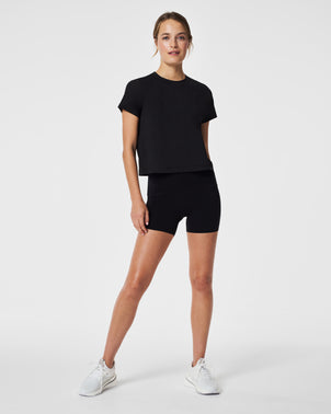Spanx XSmall Black Gold Womens Shorts XS Animal Print Shiny Pull On Shaper  GUC 