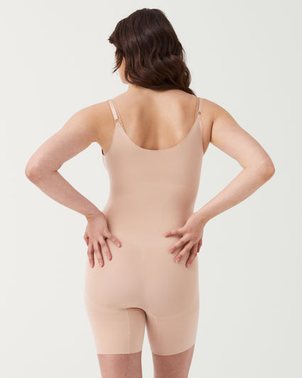 Spanx Oncore Open Bust Mid-thigh Bodysuit Soft Nude Size S B3519 for sale  online