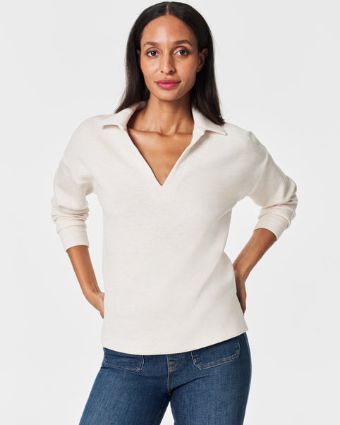 Spanx On Top and In Control Sophisticated Long Sleeve Crew 977/977P