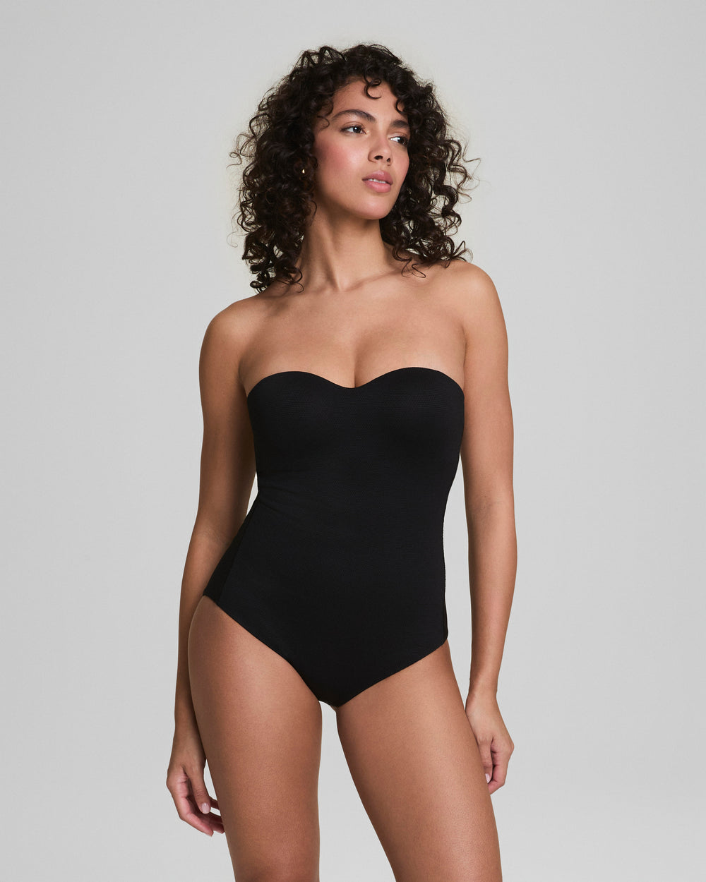 Convertible Pique Bandeau One-Piece
