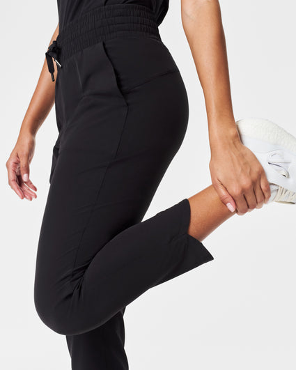 SPANX Women's Washed Black Stretch Twill Jogger Pants