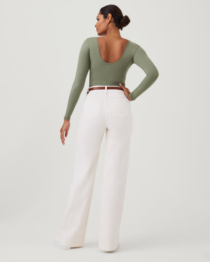 The Collared Long Sleeve Bodysuit – Spanx