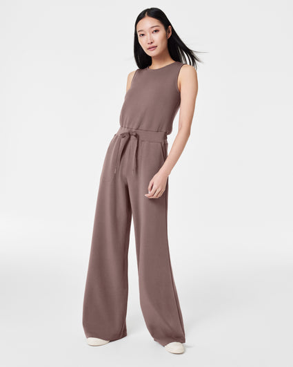 All Business Jumpsuit - Taupe