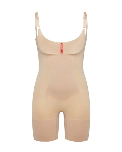 MuseOnly OnCore Open-Bust Mid-Thigh Bodysuit Sculpting Body and Thigh –  MuseOnly lingerie