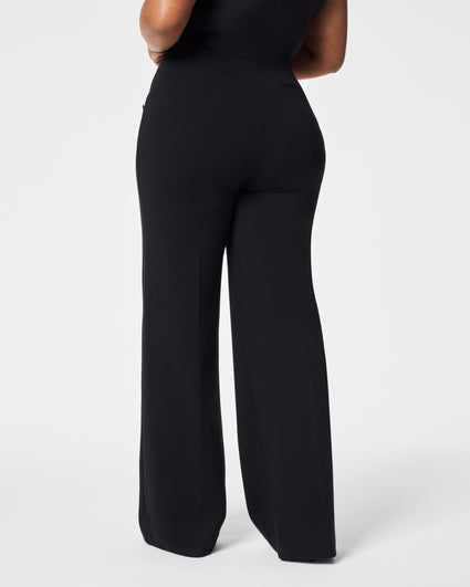 Spanx The Perfect Button Wide Leg Pant - Toffee