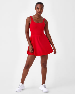 Spanx Large Yes, Pleats! Dress Black Activewear Active Tennis Dress W  Shorts 🎾
