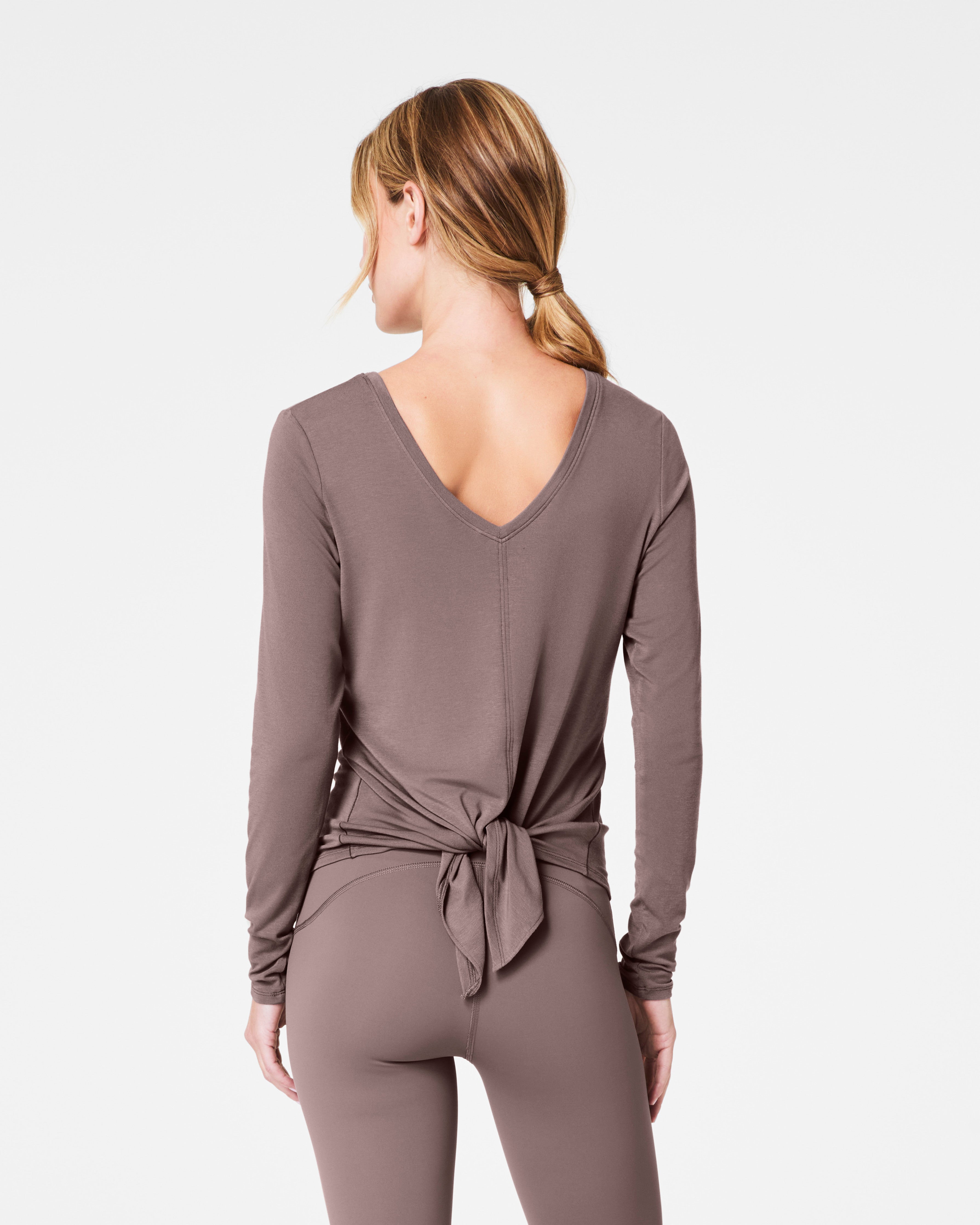 SPANX Better Base Long Sleeve Convertible Tie Top